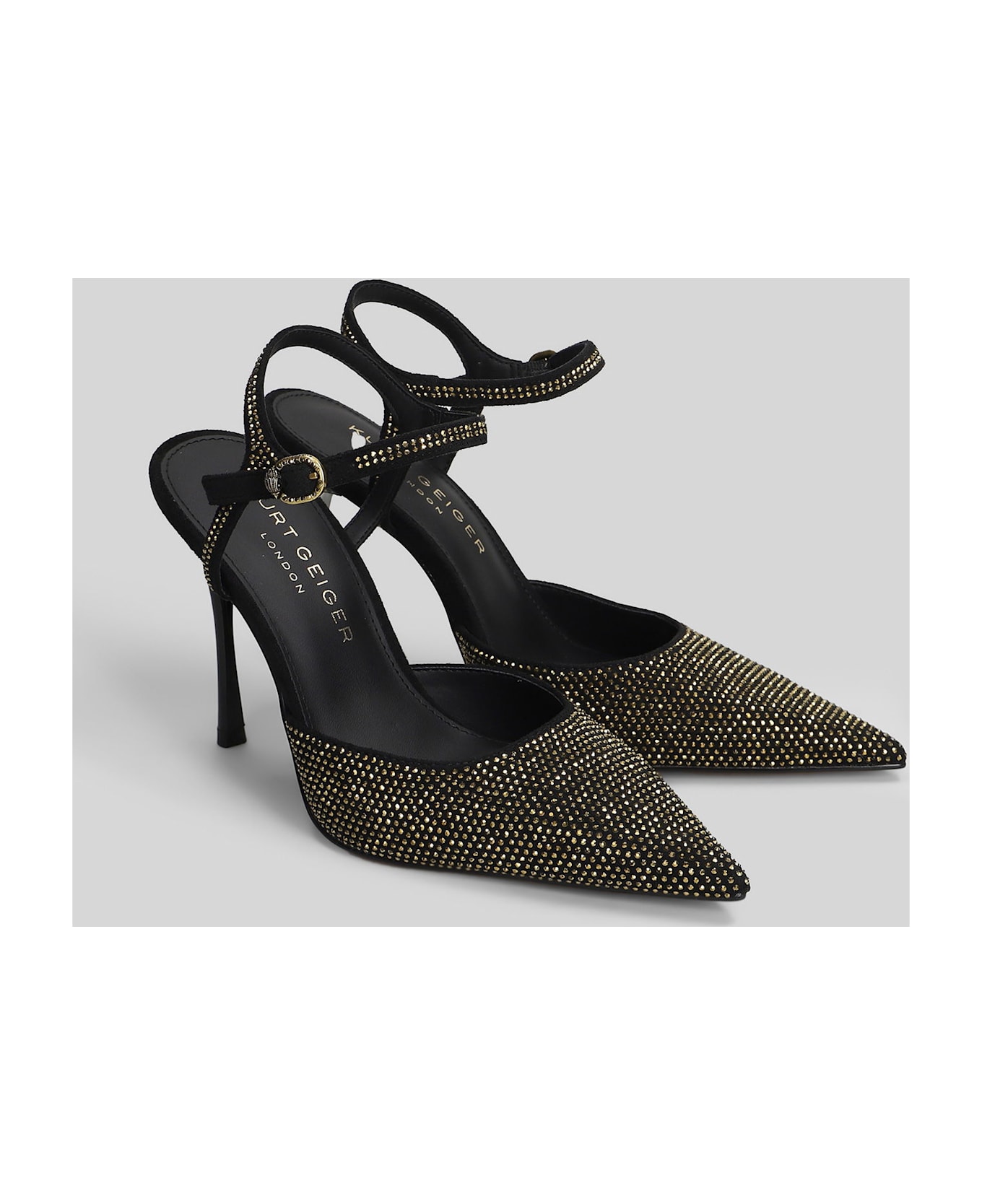 Kurt Geiger Mayfair Point Pumps In Black Suede - black