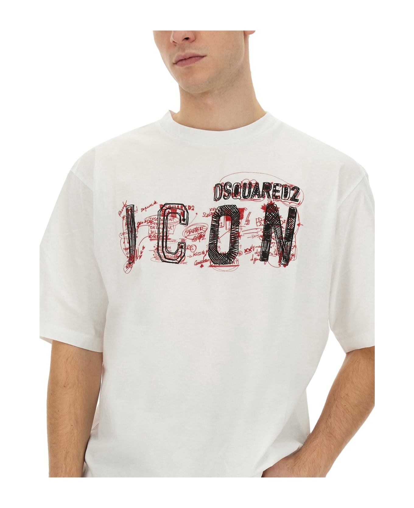 Dsquared2 T-shirt With Print - WHITE