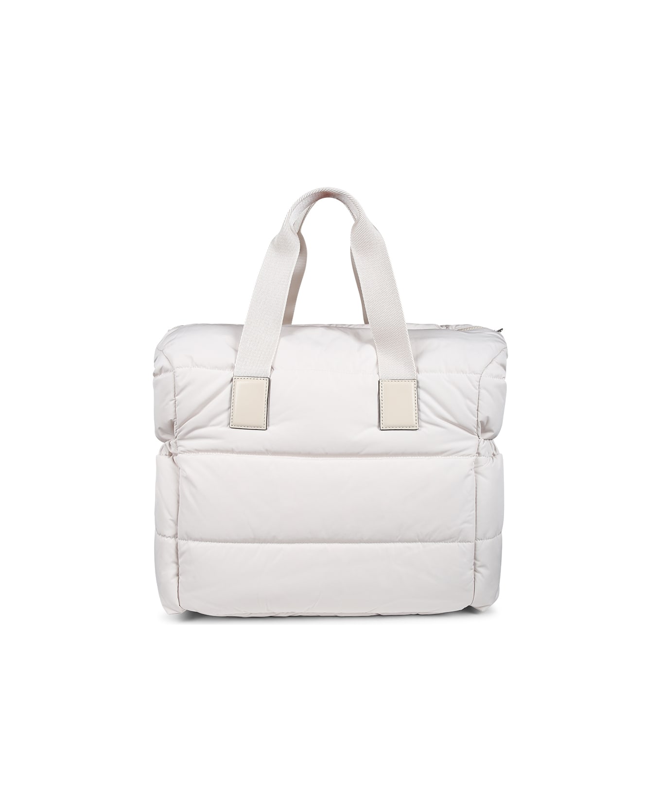 Moncler Ivory Changing Bag For Babykids With Logo - Ivory