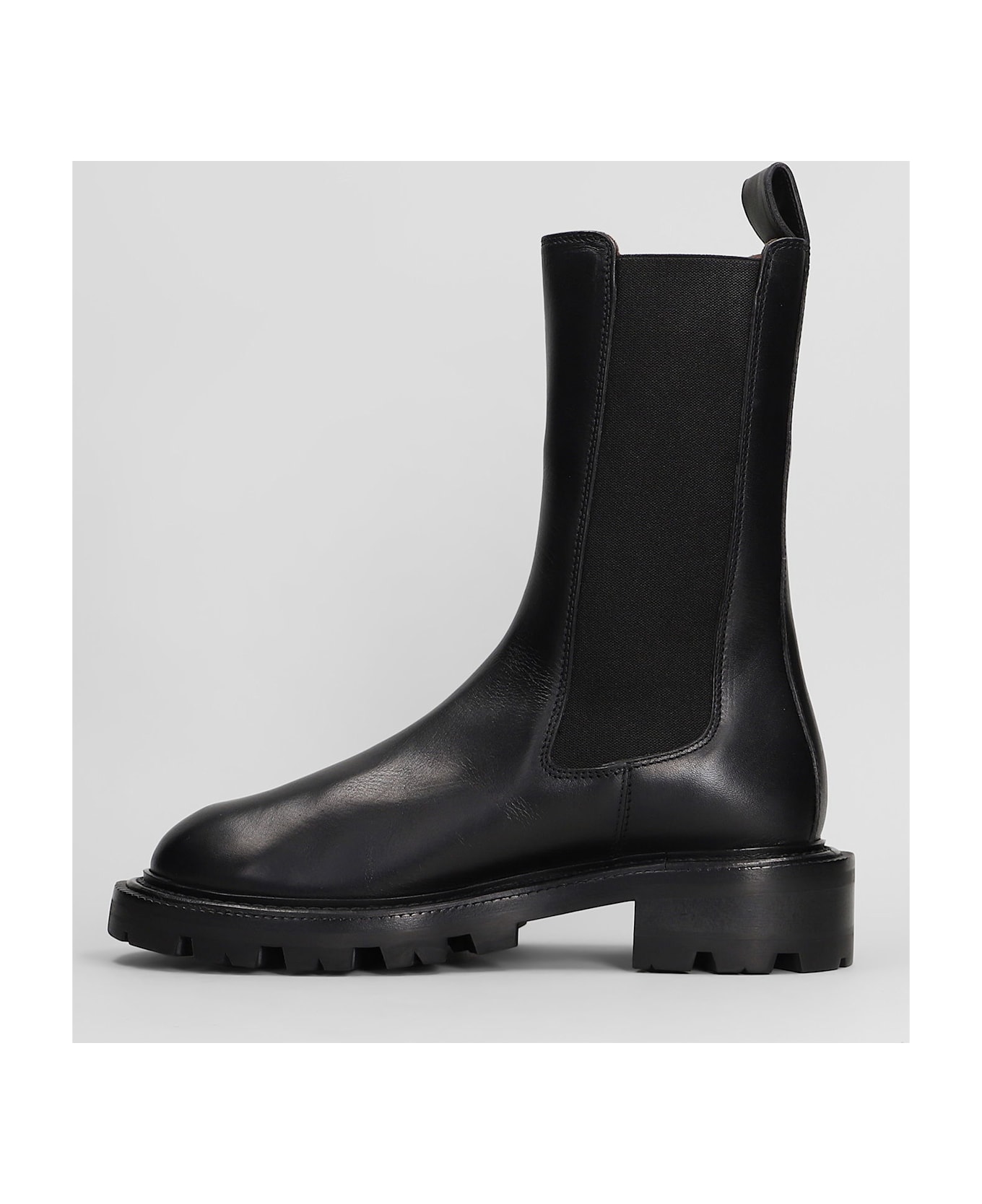 Paris Texas Napa Chelsea Boot Combat Boots In Black Leather - black