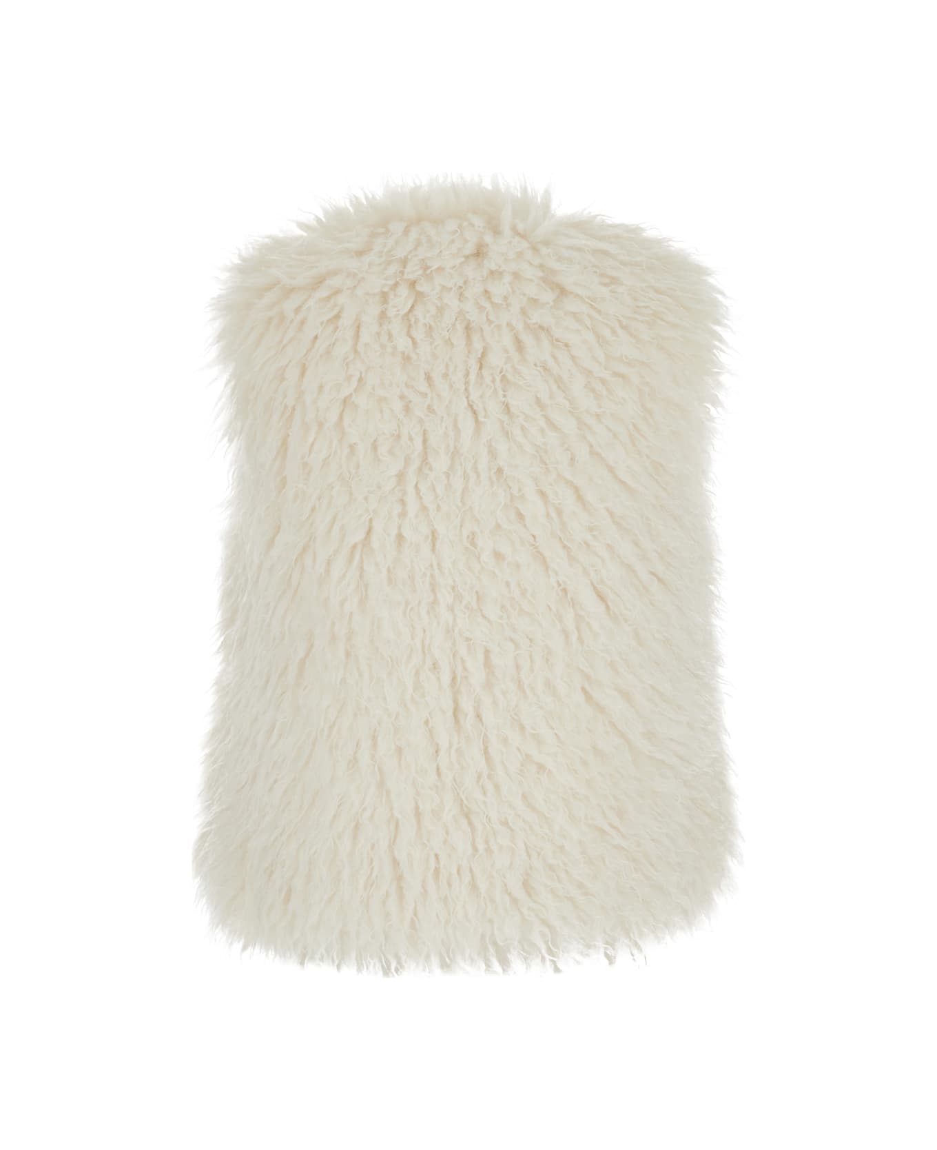 MICHAEL Michael Kors White Sleeveless Jacket With Front Concealed Closure In Ecofur Woman - White