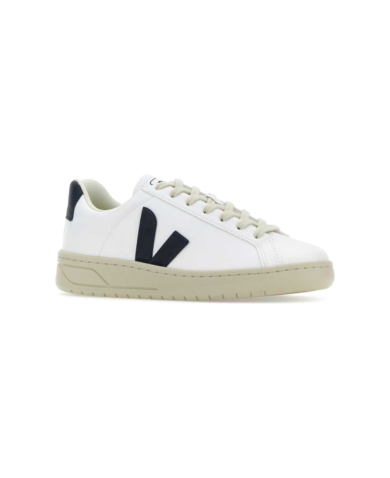 Veja White Synthetic Leather Urca Sneakers - WHITENAUTICO