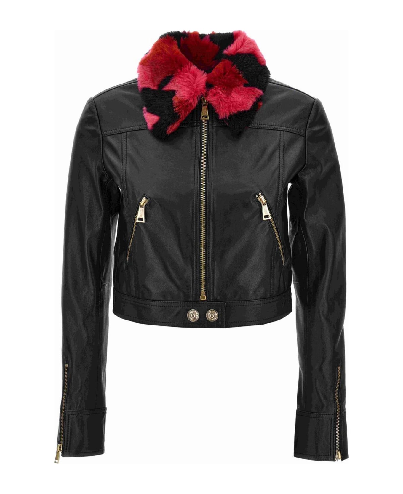 Versace Jeans Couture Leather Jacket - BLACK