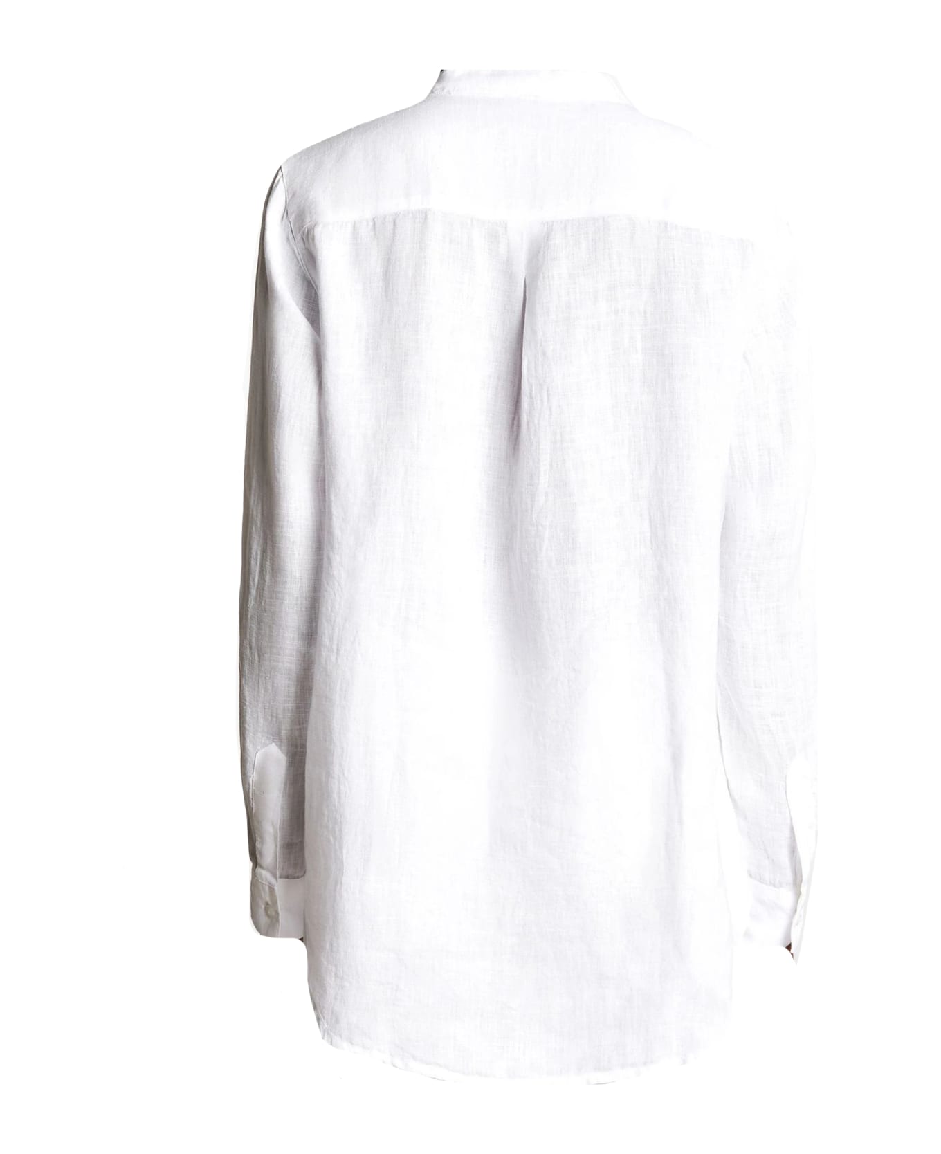 Fay Shirt In Garment-dyed Linen - White シャツ
