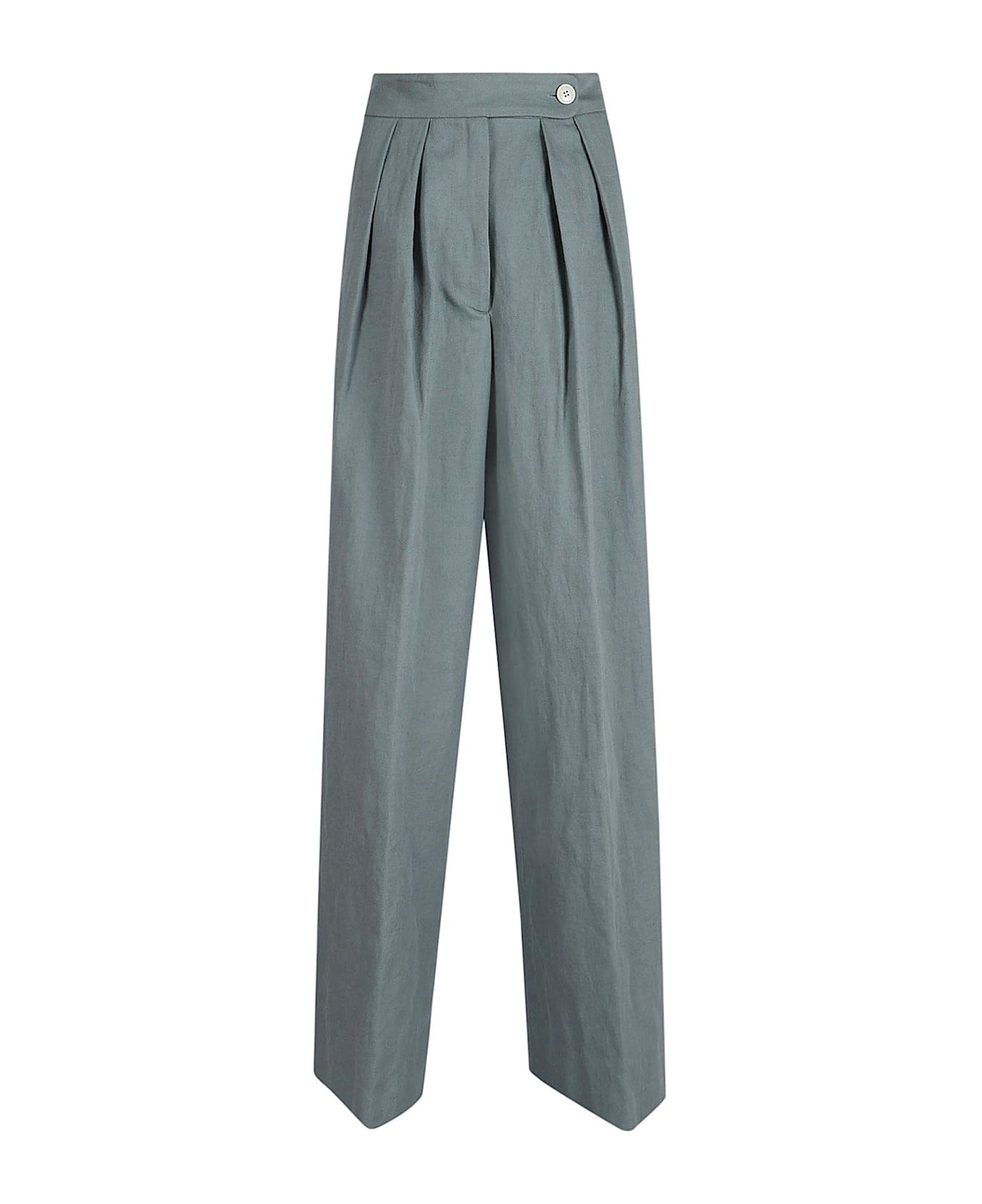 Dries Van Noten Pleated Straight-leg Trousers - Blue