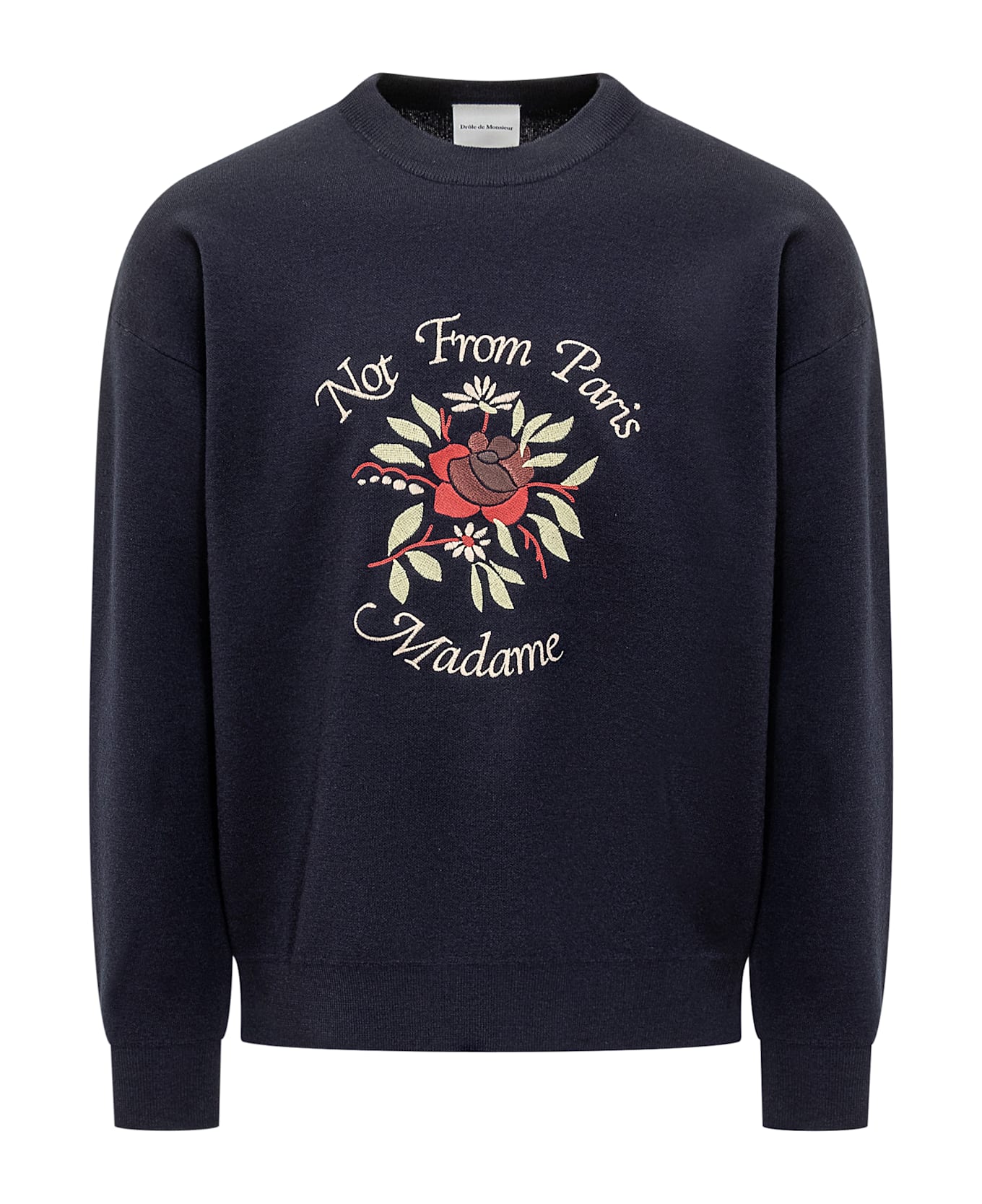 Drôle de Monsieur Sweater With Logo - NAVY