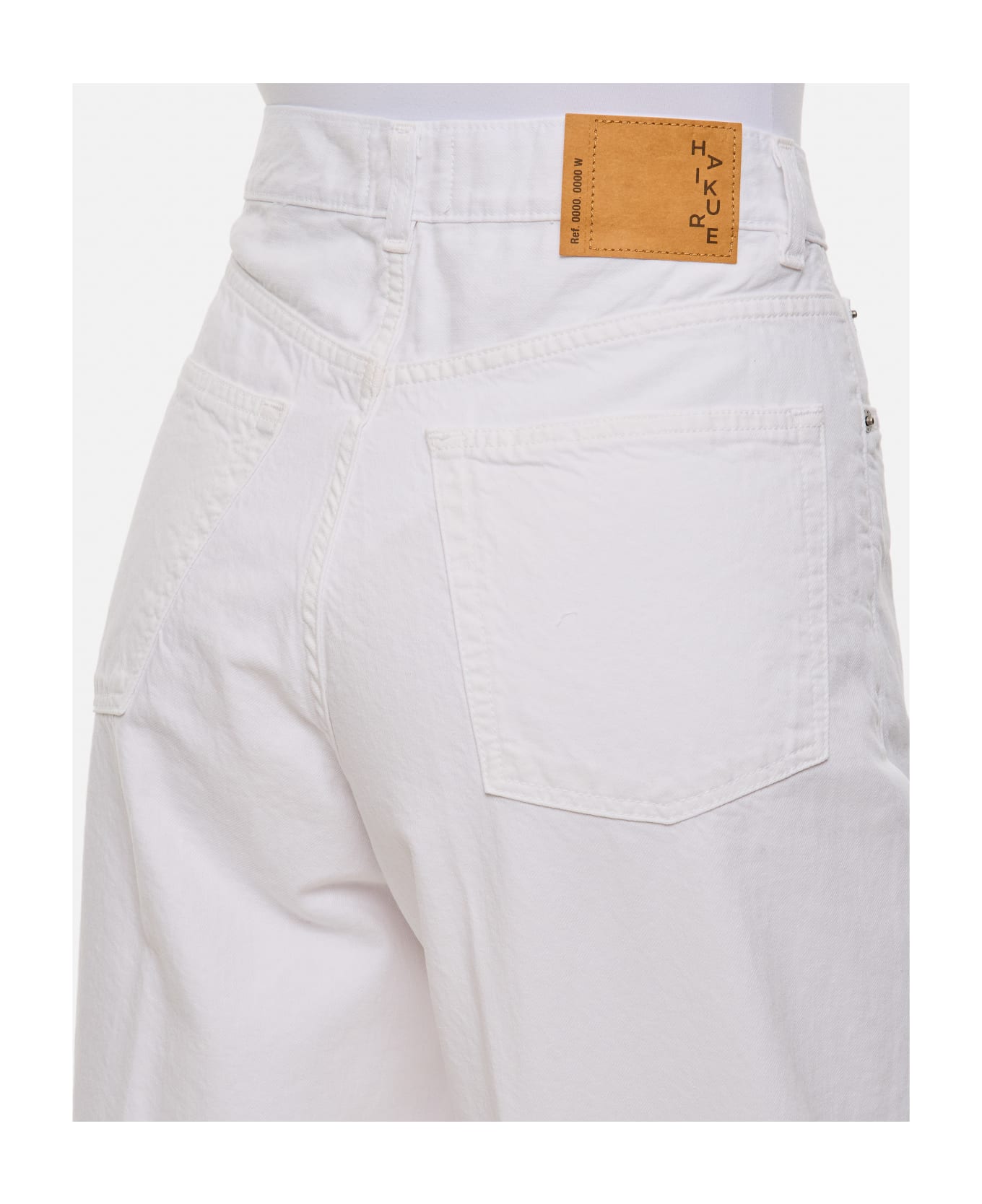 Haikure Bethany Twill 45 Baggy Denim Pants - Optical white
