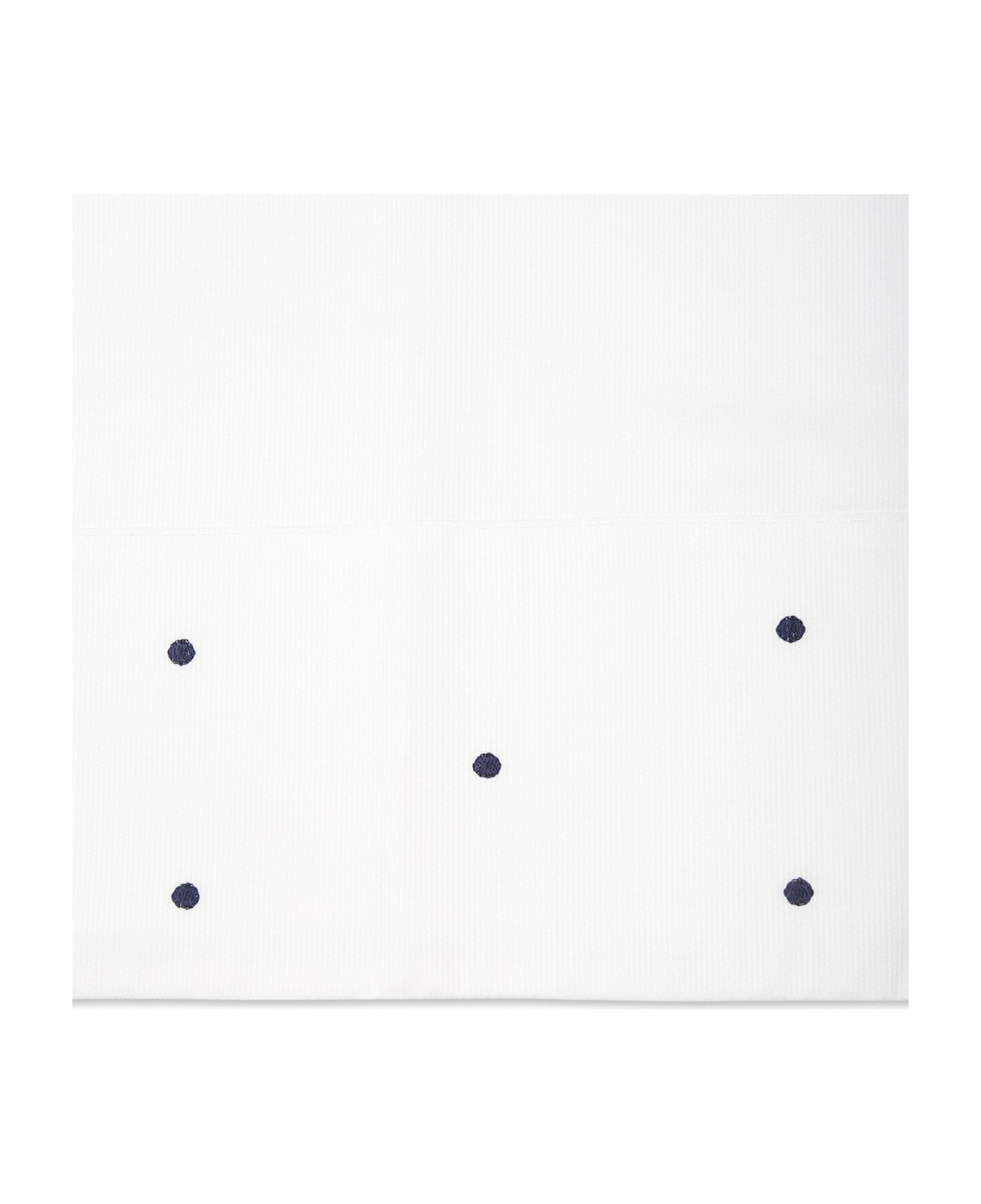 Little Bear White Sheet Set For Baby Boy With Polka Dots - White