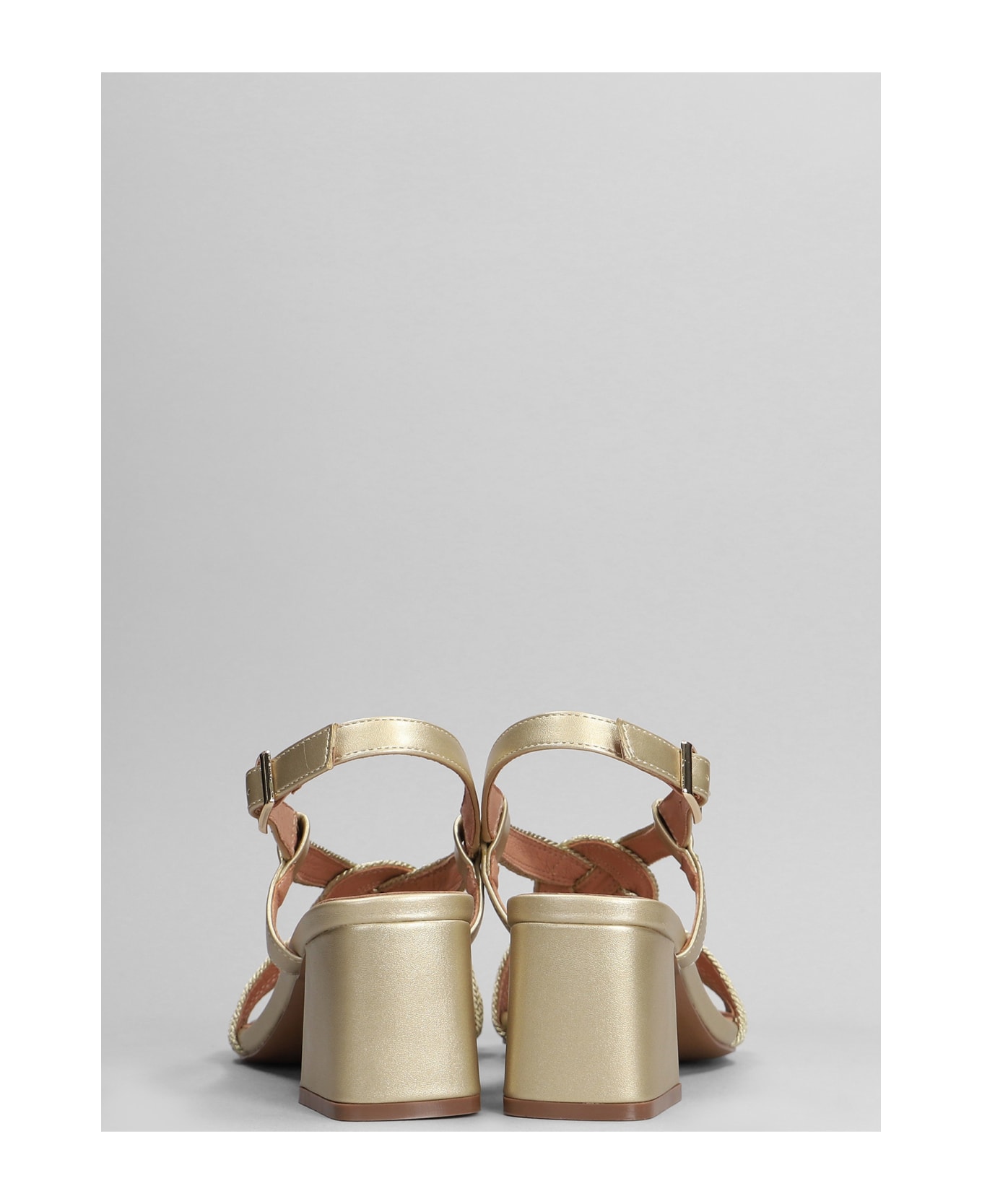 Bibi Lou Setsuko Sandals In Gold Leather - gold