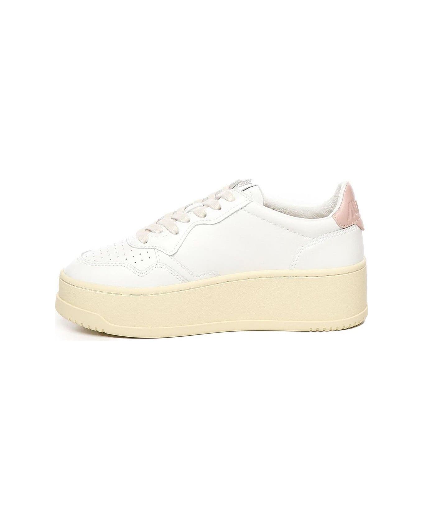 Autry Medalist Logo Embroidered Platform Sneakers - Pink