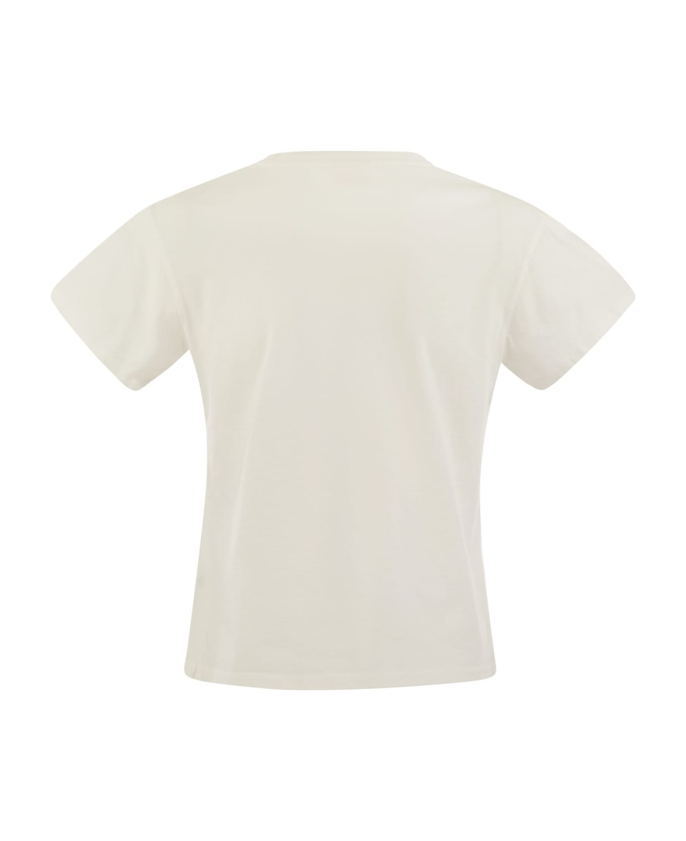 MC2 Saint Barth Emilie - T-shirt With Embroidery On Chest - White