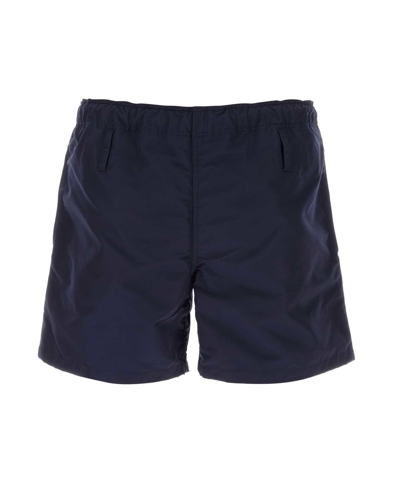 Prada Navy Blue Nylon Swimming Shorts - BLU