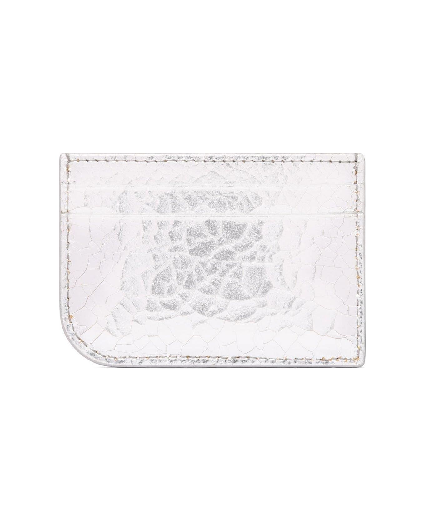 Alexander McQueen Logo Lettering Card Holder - SILVER