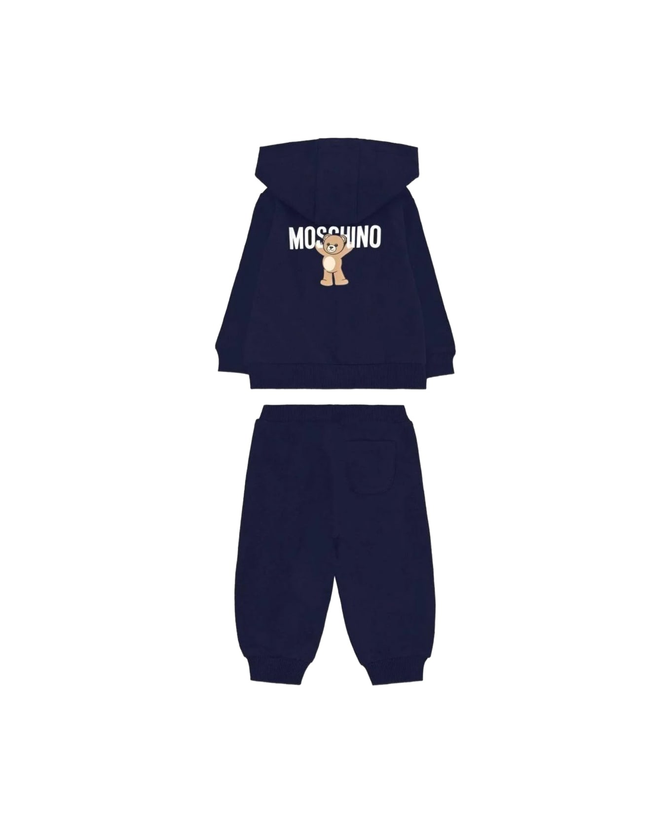 Moschino Jumpsuit With "bear" Logo - BLUE