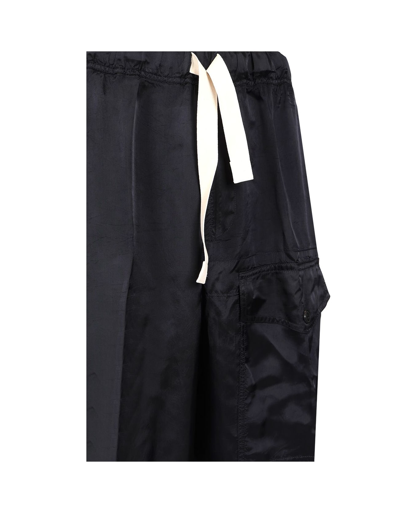 Dries Van Noten Viscose Drawstring Pants - Blue