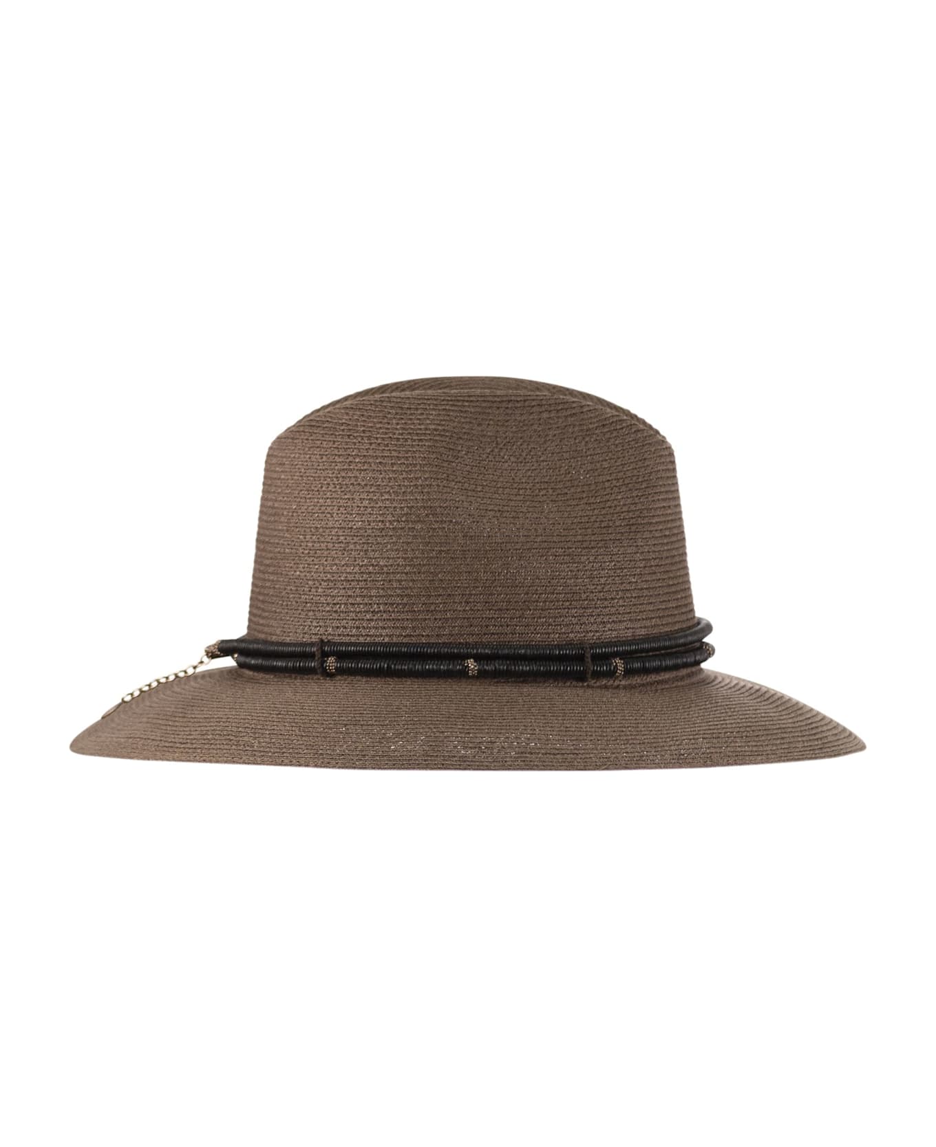 Brunello Cucinelli Fedora In Hemp And Techno Cotton