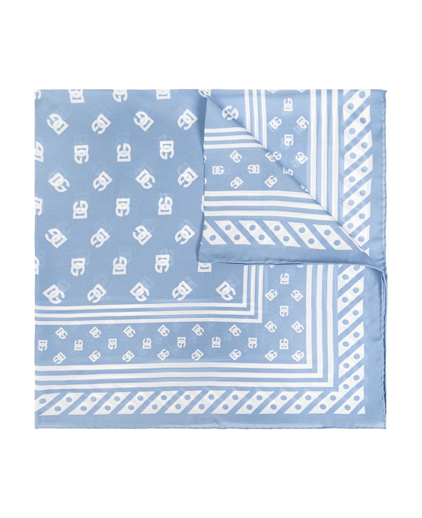 Dolce 
Gabbana Logo Scarf - Light Blue