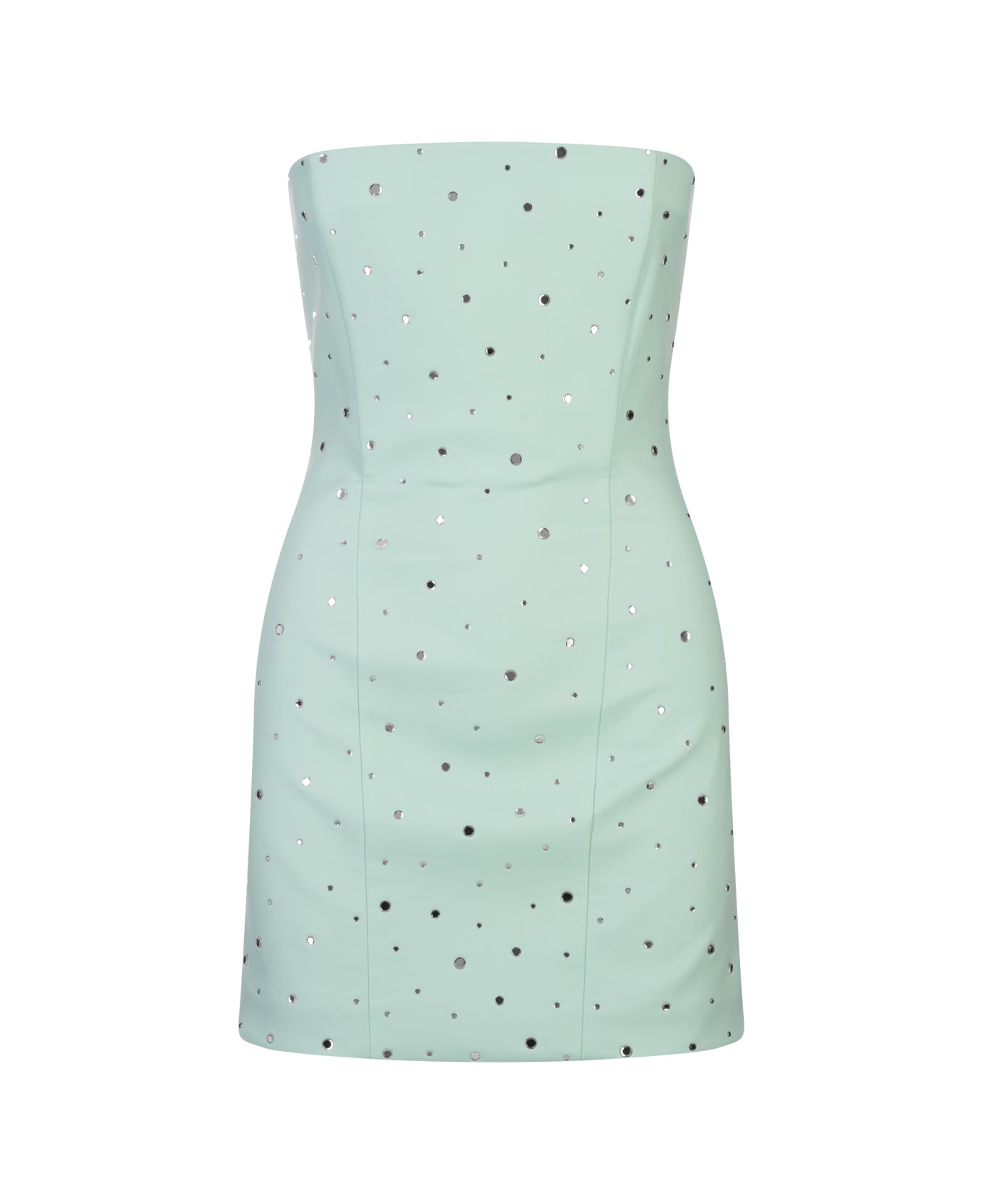 Giuseppe di Morabito Off-shoulder Rhinestone Embellished Short Dress - Aquamarine ワンピース＆ドレス