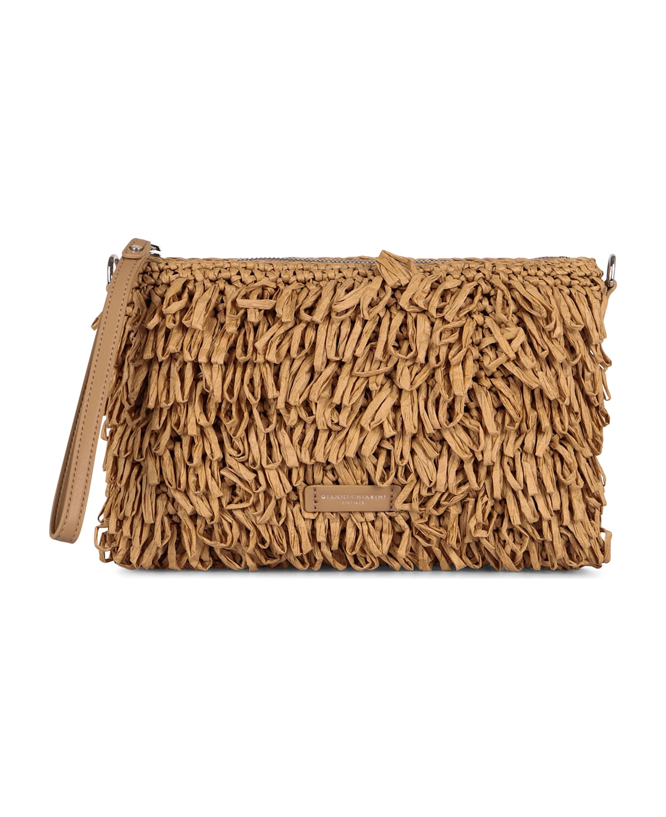 Gianni Chiarini Marcella Raffia Clutch - Beige