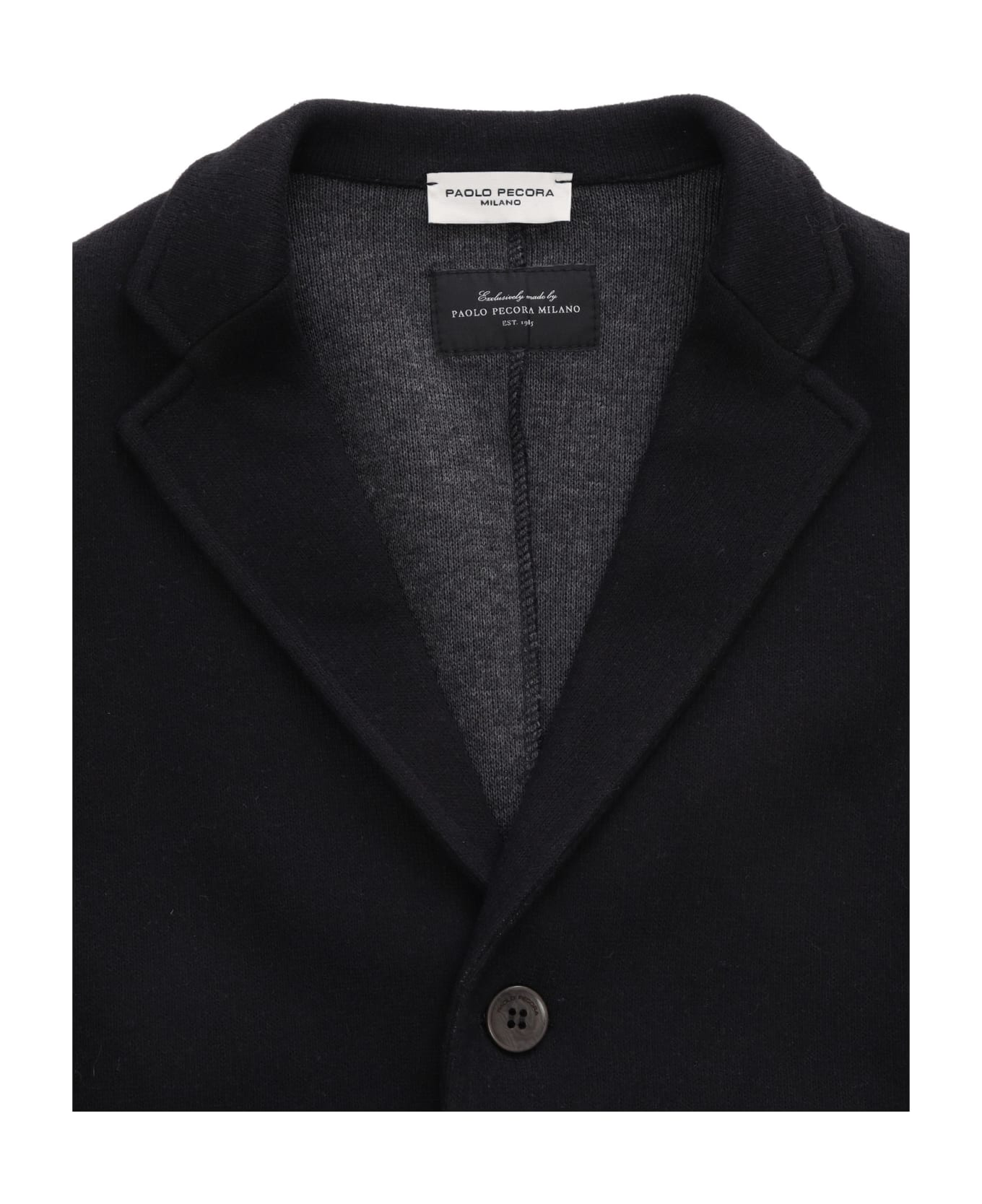 Paolo Pecora Knitted Jacket - BLACK コート＆ジャケット