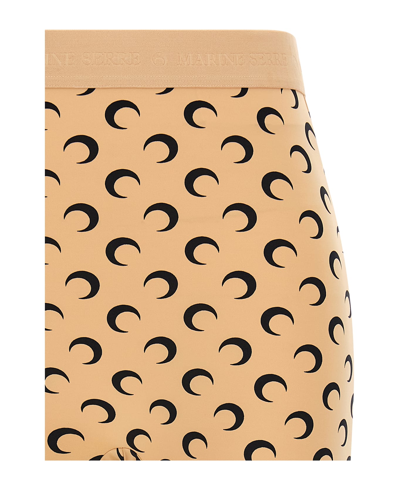 Marine Serre 
recycled Moon
 Biker Shorts - Beige