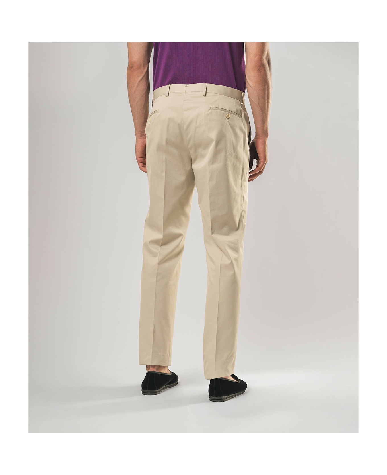 Larusmiani Velvet Trousers Howard Pants - LightGray