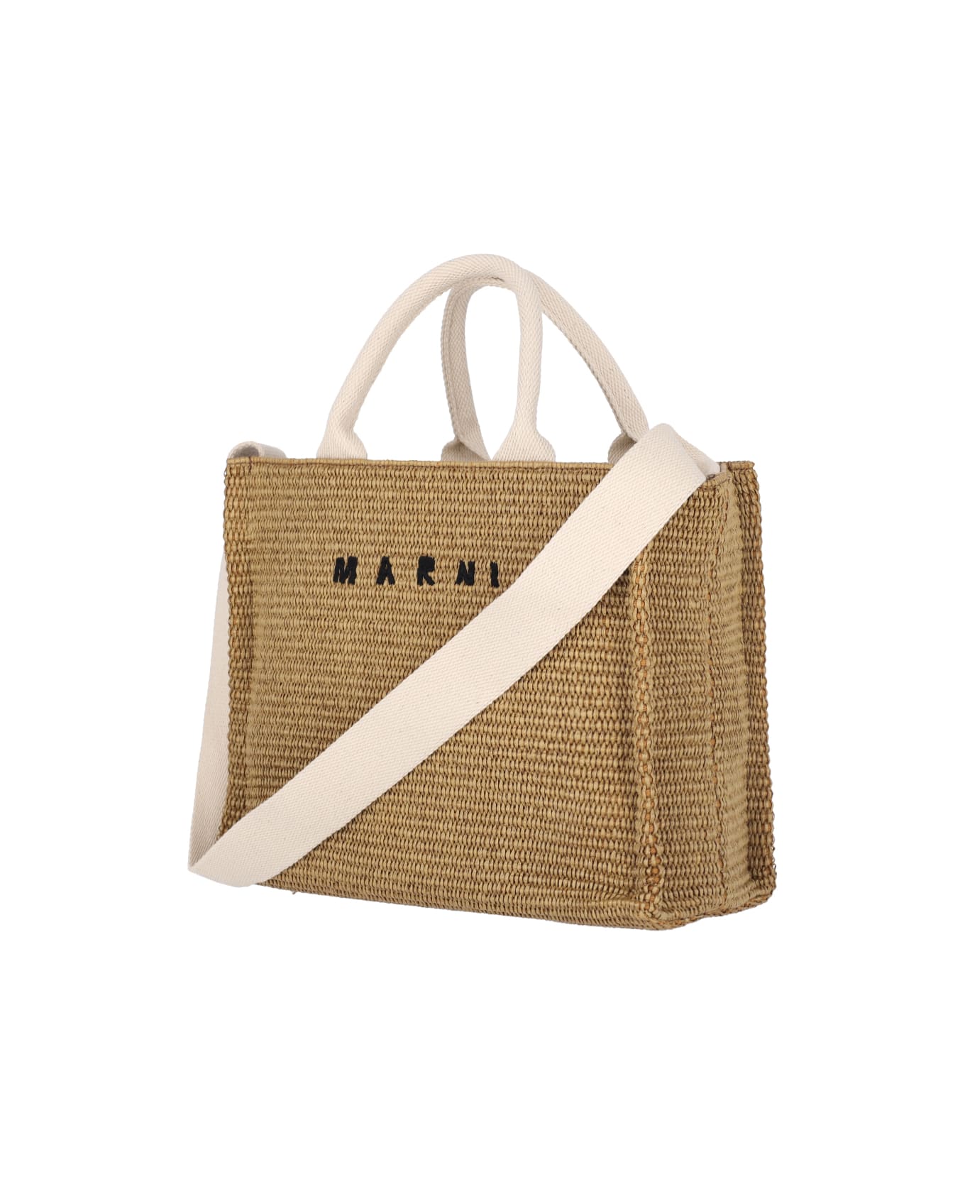Marni Logo Small Tote Bag - Brown