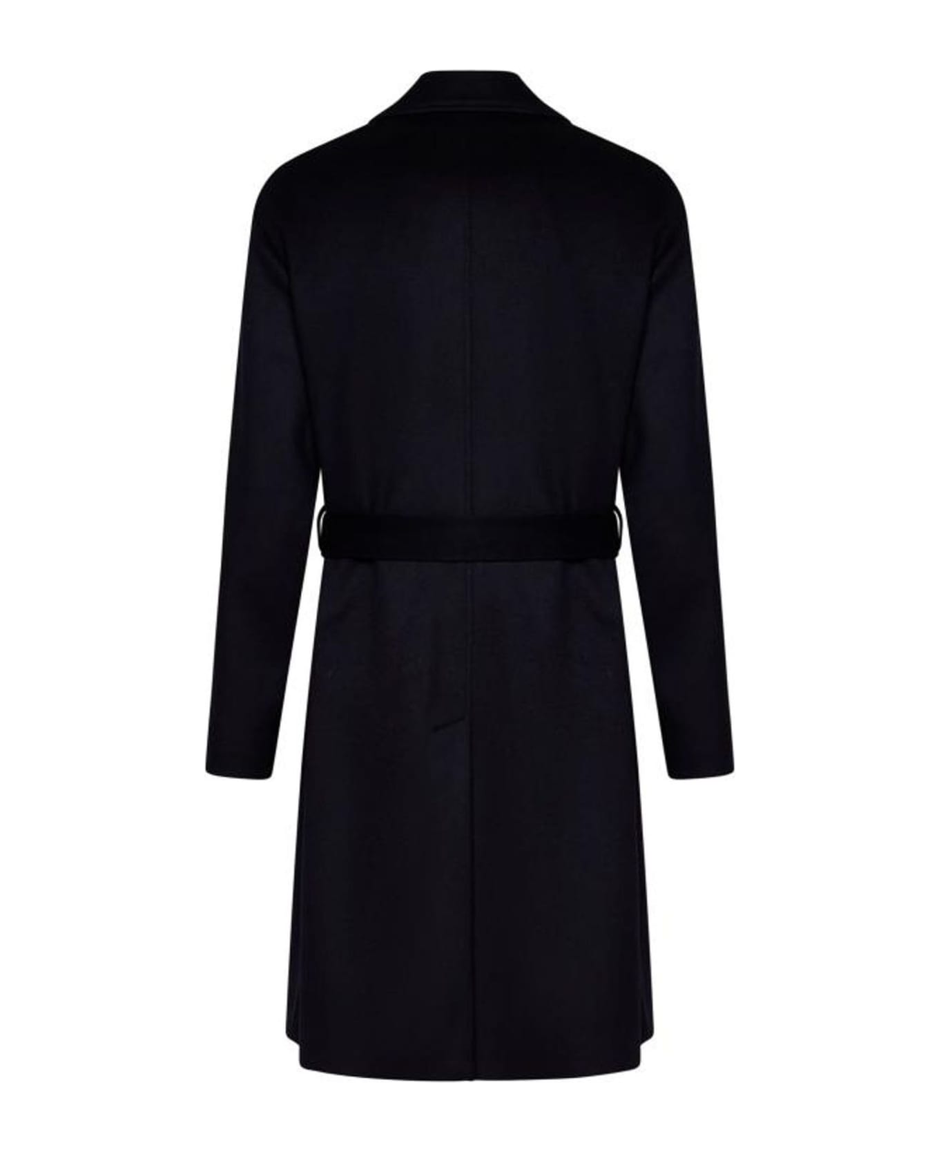 Lardini Dark Blue Wool Coat - Blue コート