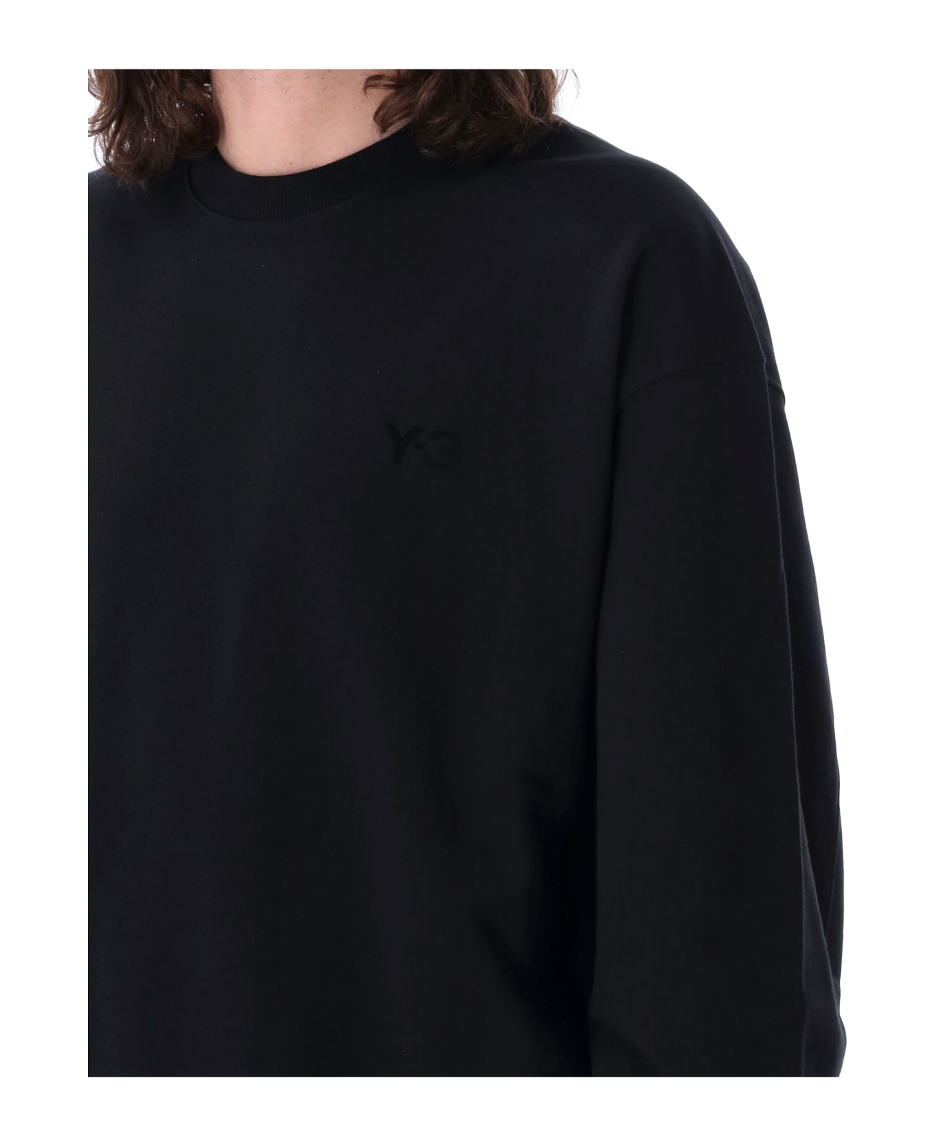 Y-3 Logo Sweatshirt - BLACK