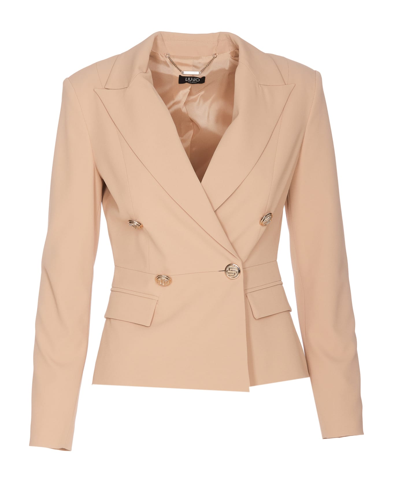 Liu-Jo Double Breasted Jacket - Natural Beige