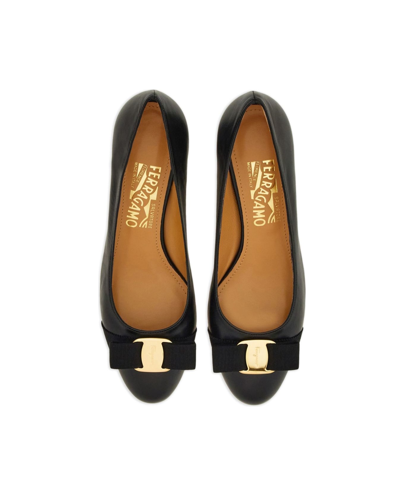Ferragamo Vara 30mm Leather Pumps - Black