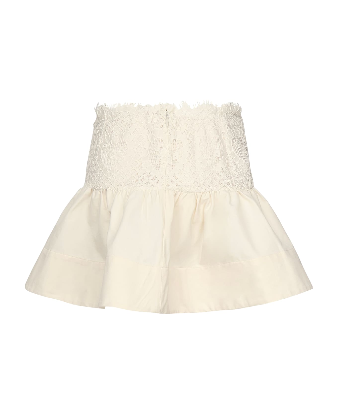 For Love 
Lemons Doily Lace Miniskirt - White