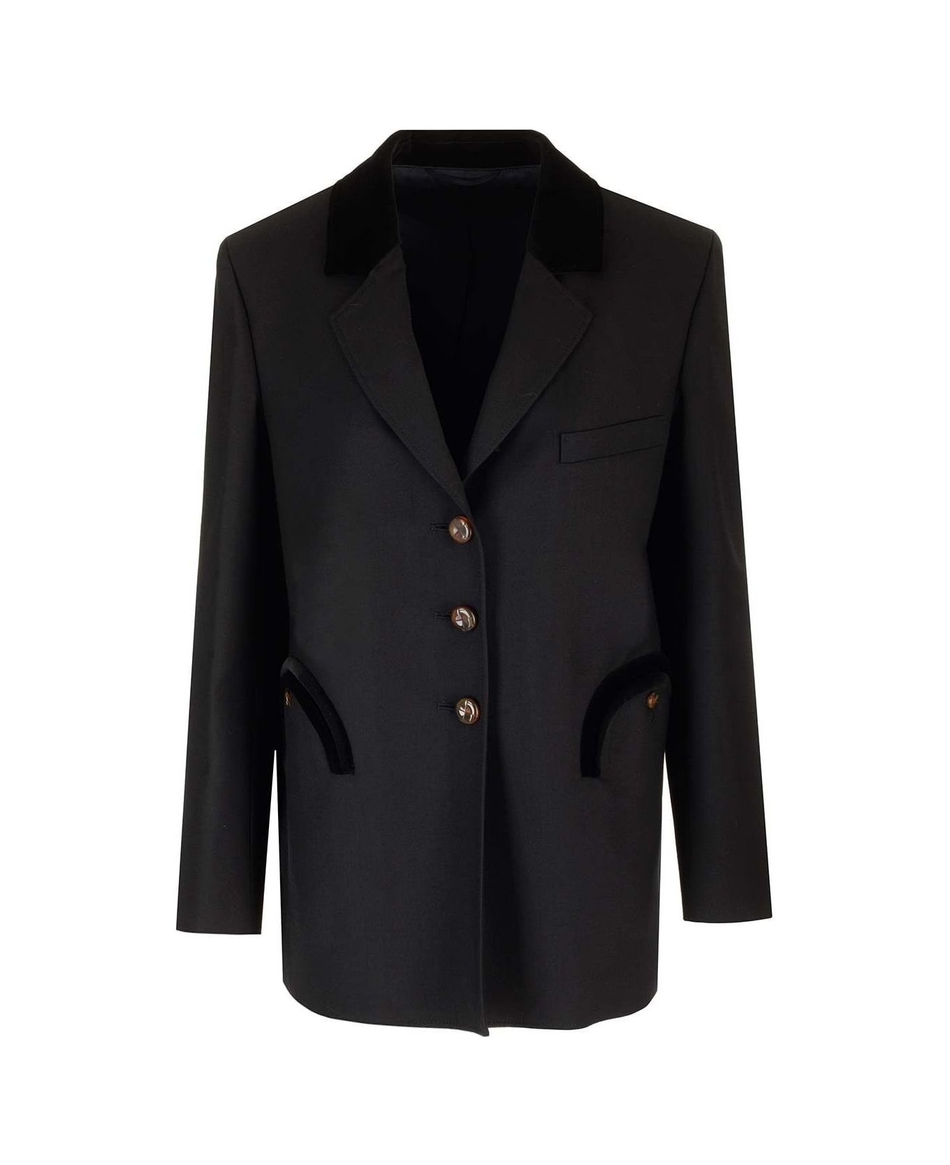 Blazé Milano "alcanara Silent" Single-breasted Blazer - Black