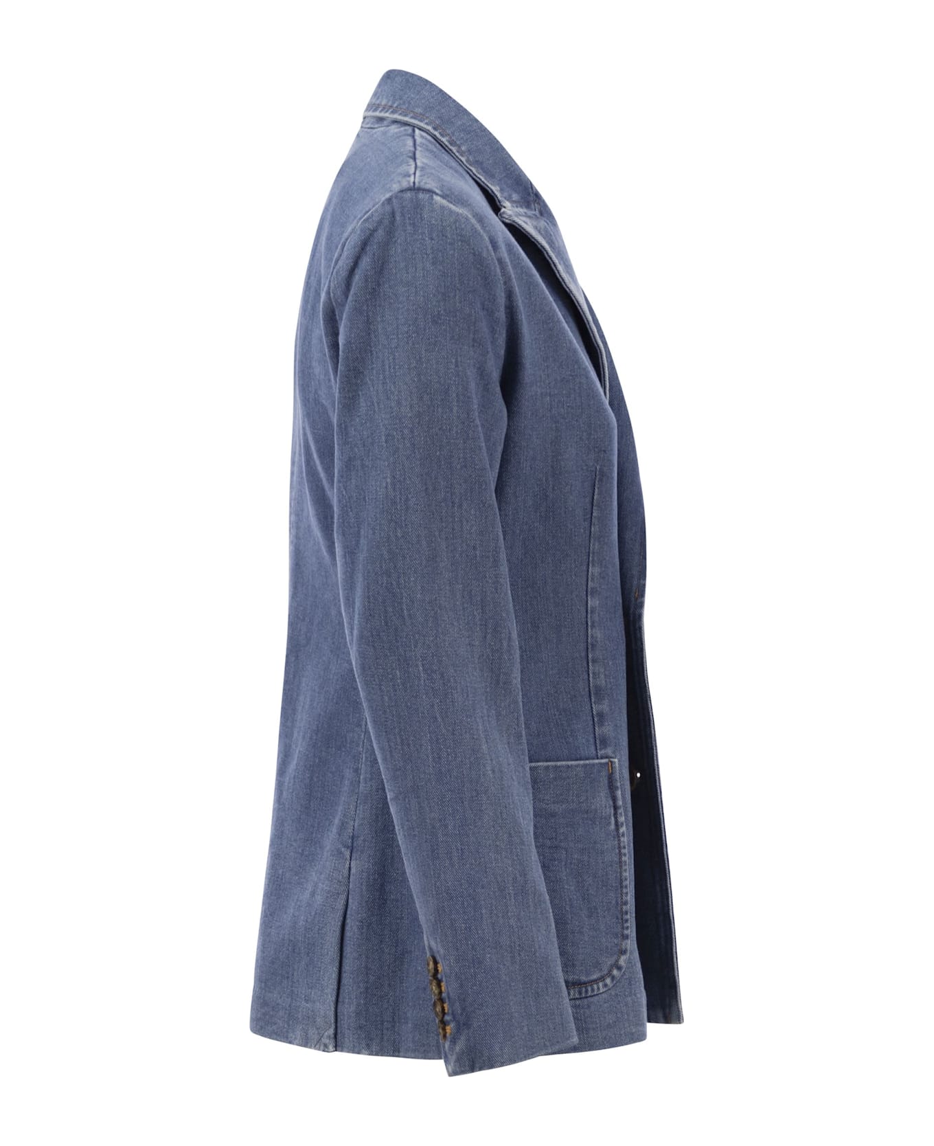 Ralph Lauren Double-breasted Denim Blazer - Denim