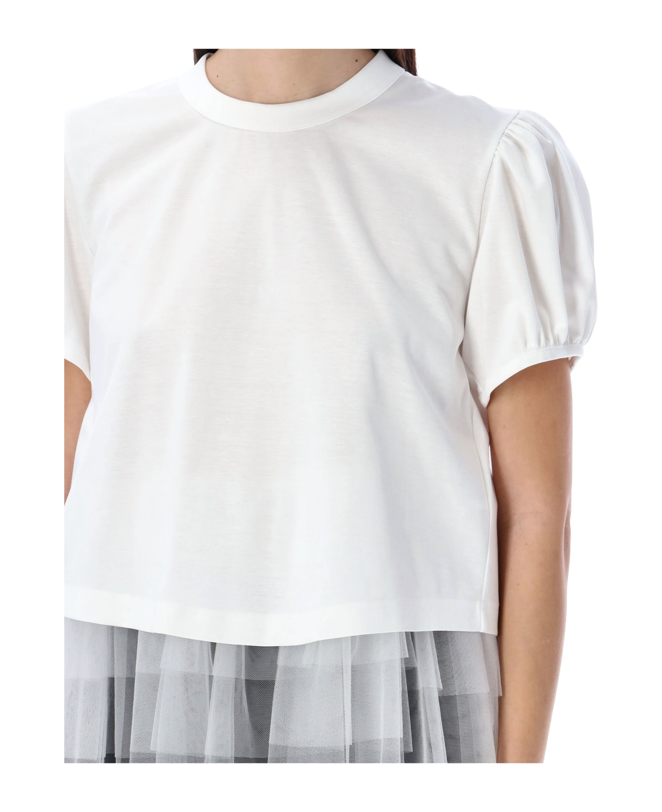 Noir Kei Ninomiya T-shirt Tulle - WHITE