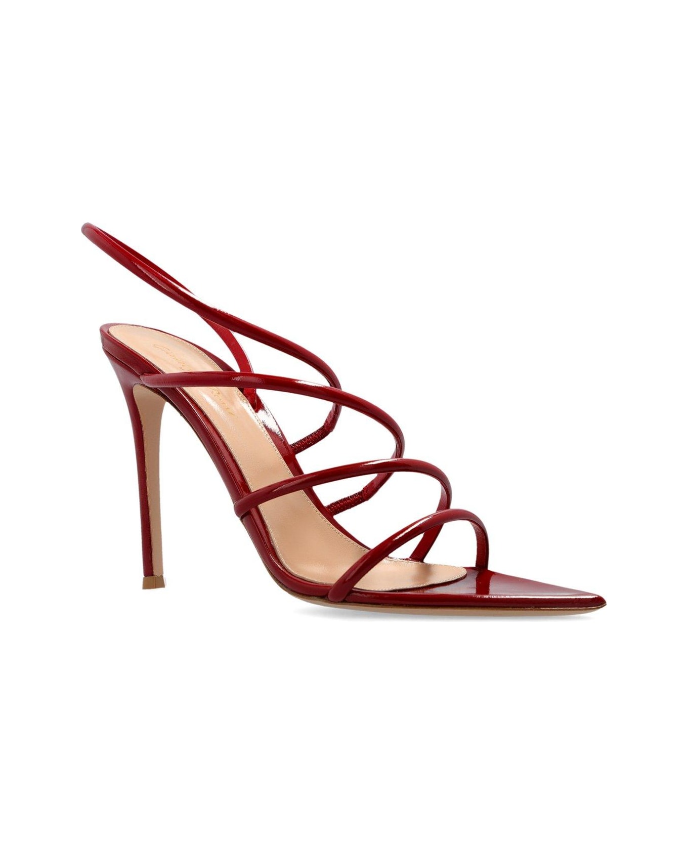Gianvito Rossi Ettie Pointed Toe Sandals - ROUG ROUGE