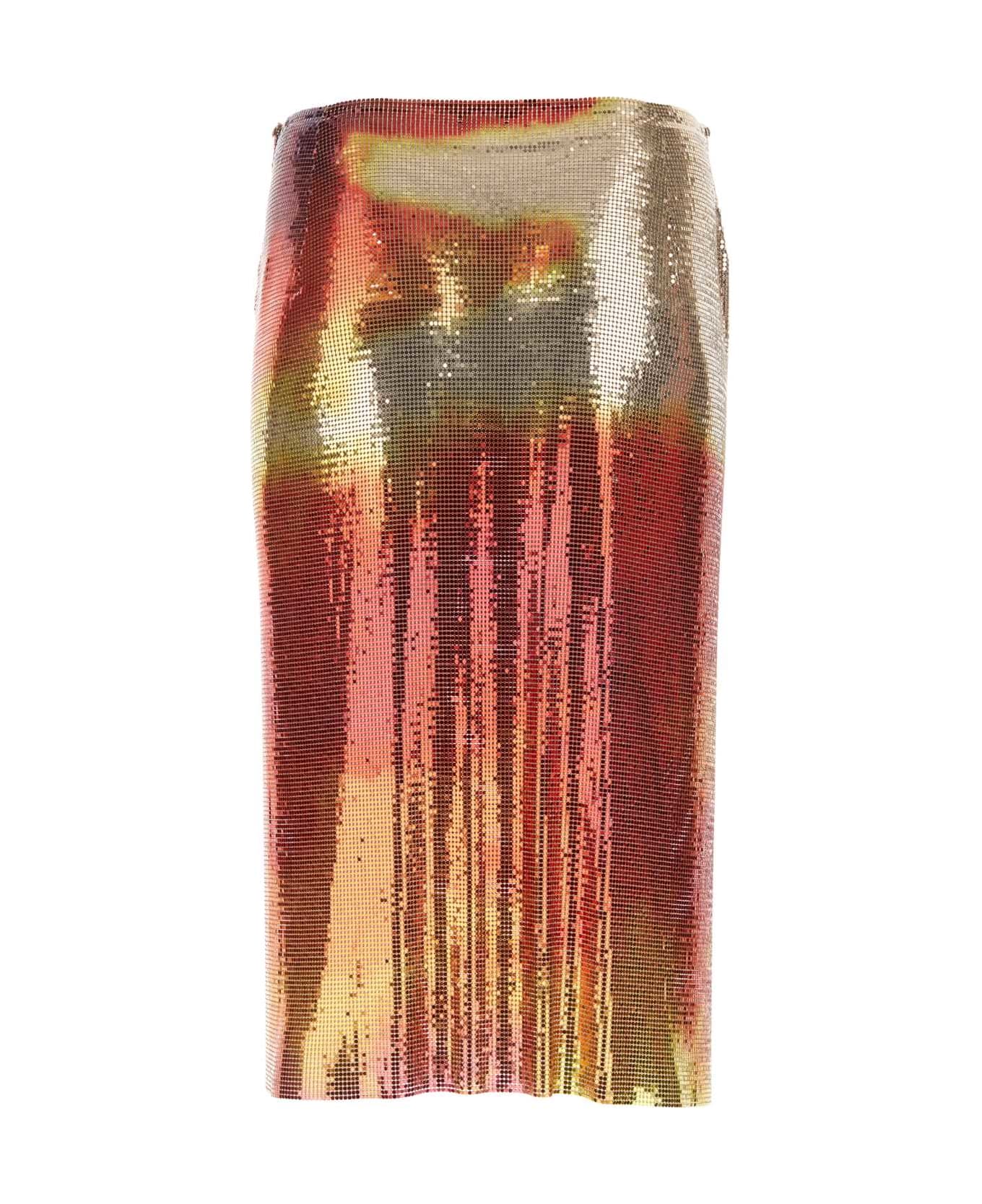 Paco Rabanne Multicolor Chain Mail Skirt - V963 スカート
