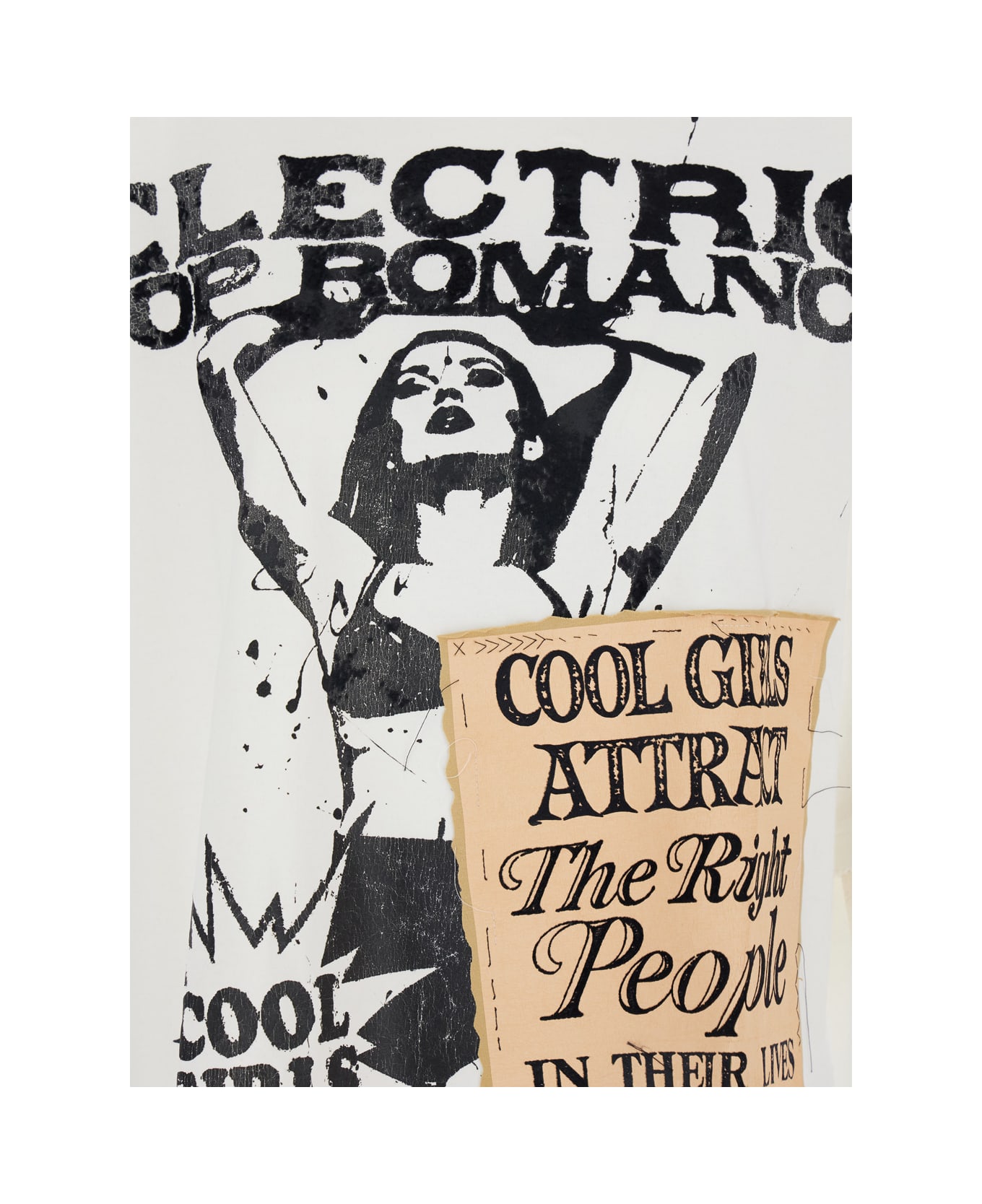 Dolce 
Gabbana White Crew Neck T-shirt With Maxi Print On The Front In Cotton Woman - White