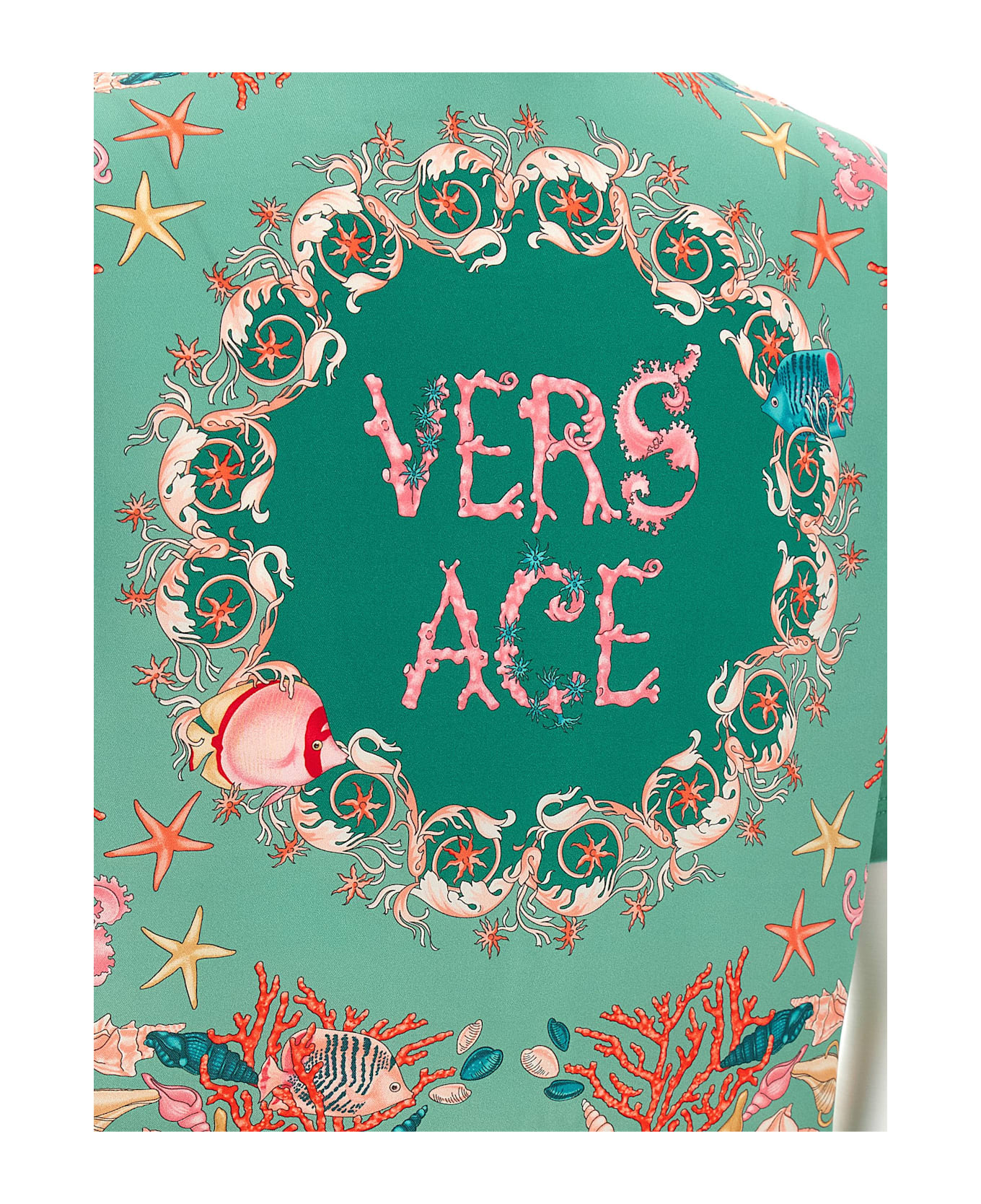 Versace 
underwater Barocco
 T-shirt - Green