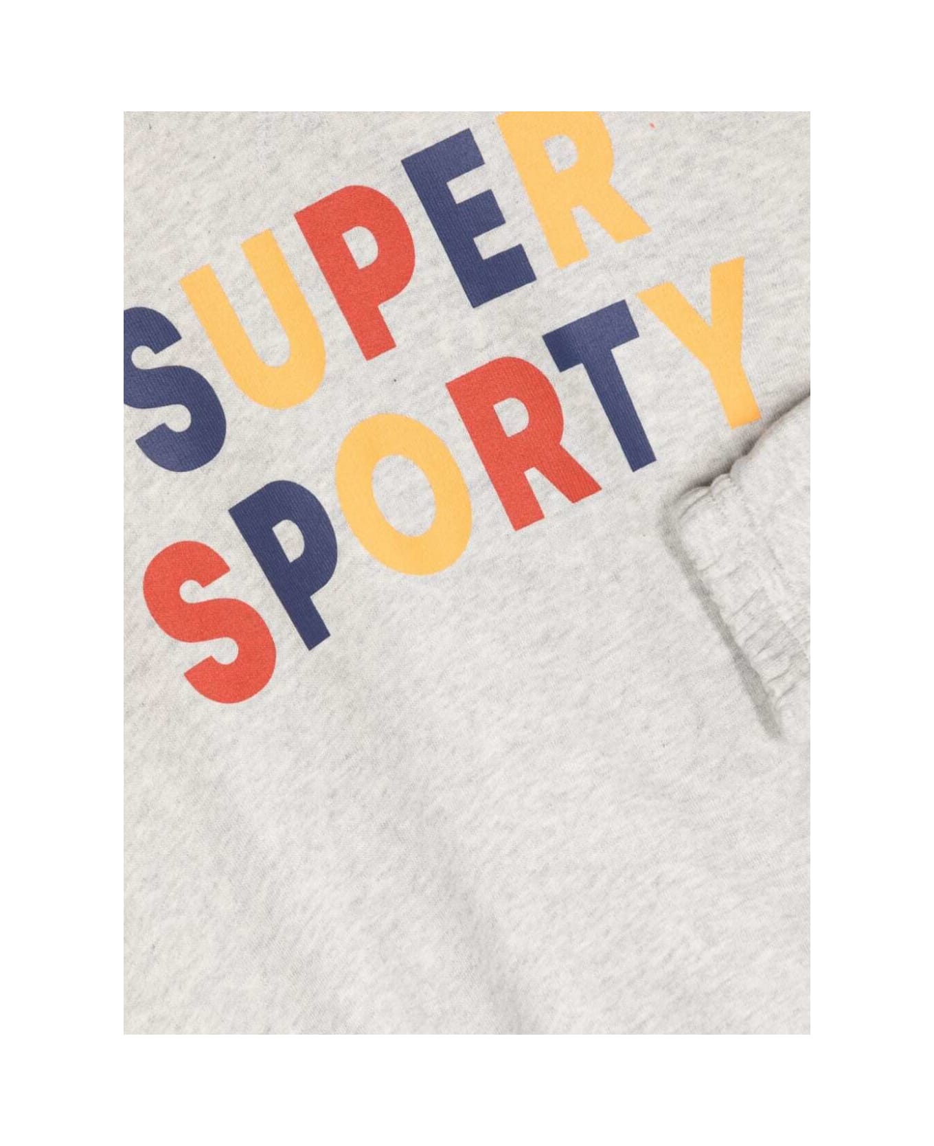 Mini Rodini Grey Crewneck Sweatshirt With Multicolor Super Sporty Print In Cotton Boy - Grey