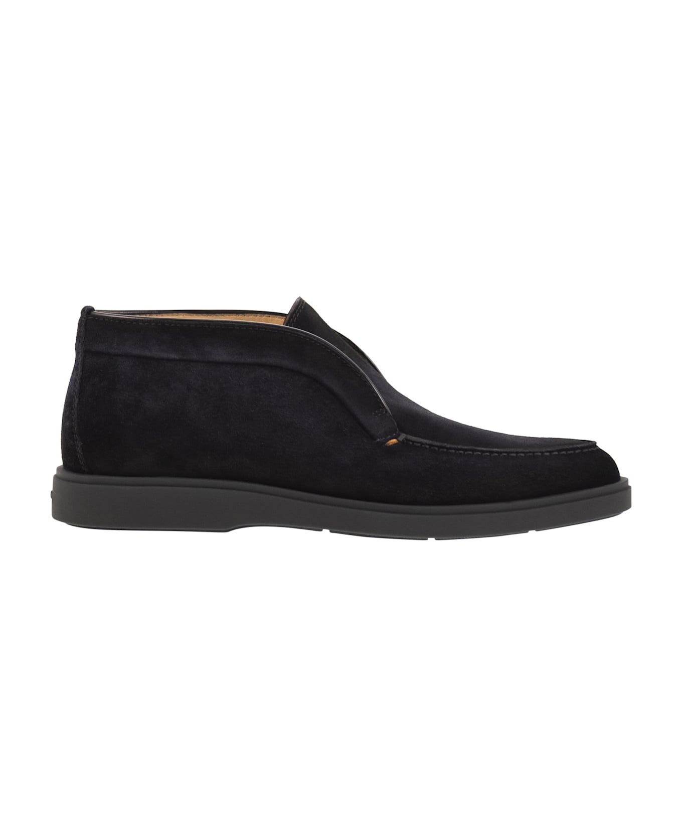 Santoni Suede Leather Desert Boot - Blue