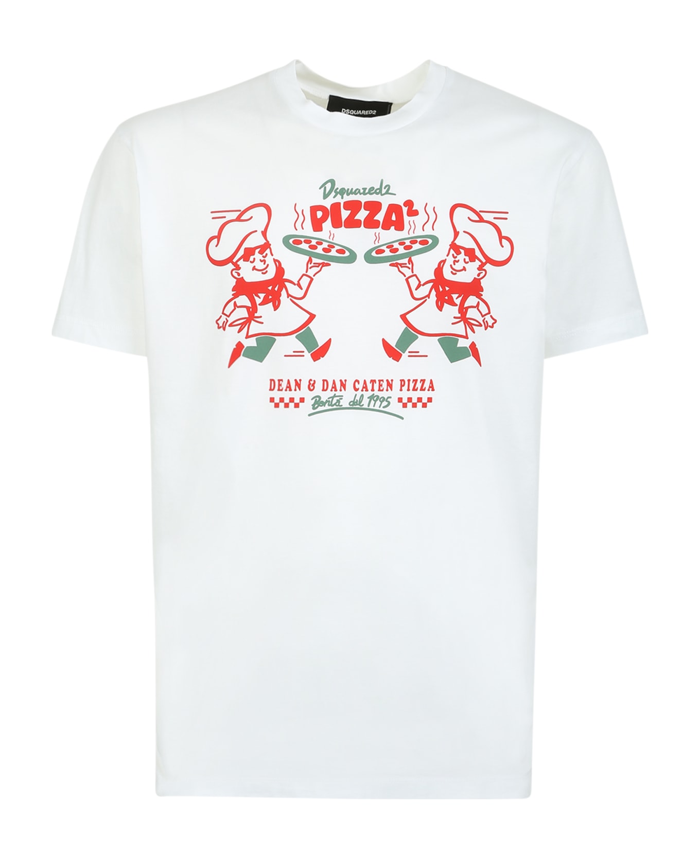 Dsquared2 Pizza Twins T-shirt - White シャツ