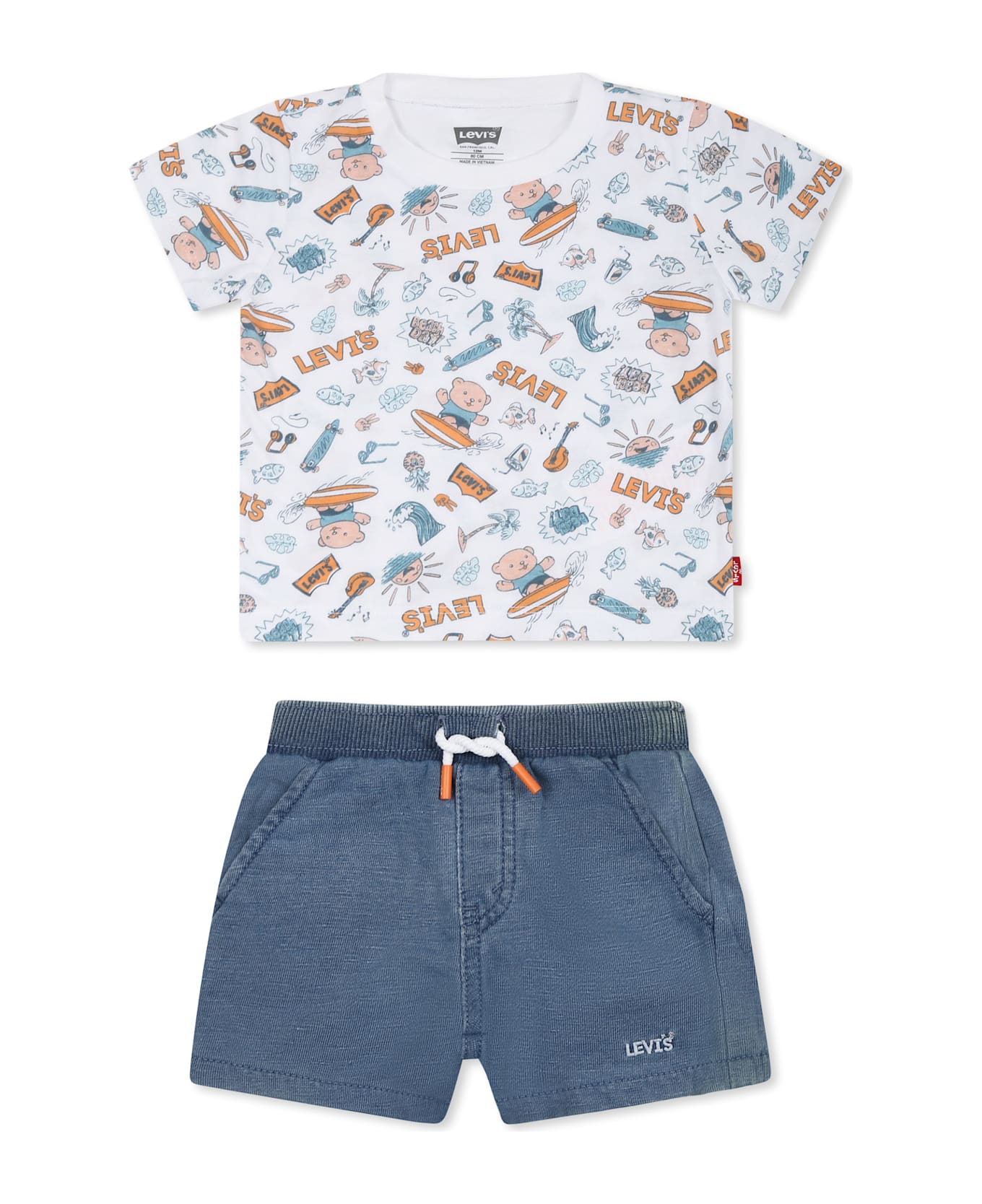 Levi
s Blue Suit For Baby Boy With Bear - Light Blue