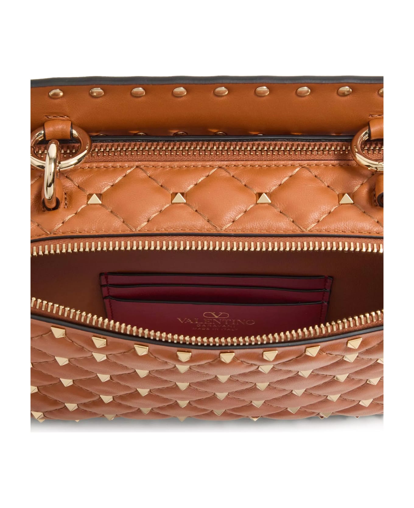 Valentino Garavani Rockstud Spike Leather Shoulder Bag - Black