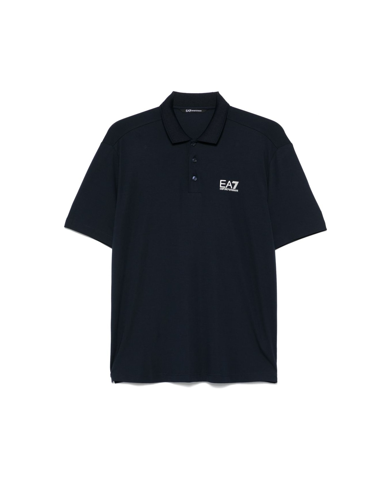 EA7 Logo Polo Shirt - Blue