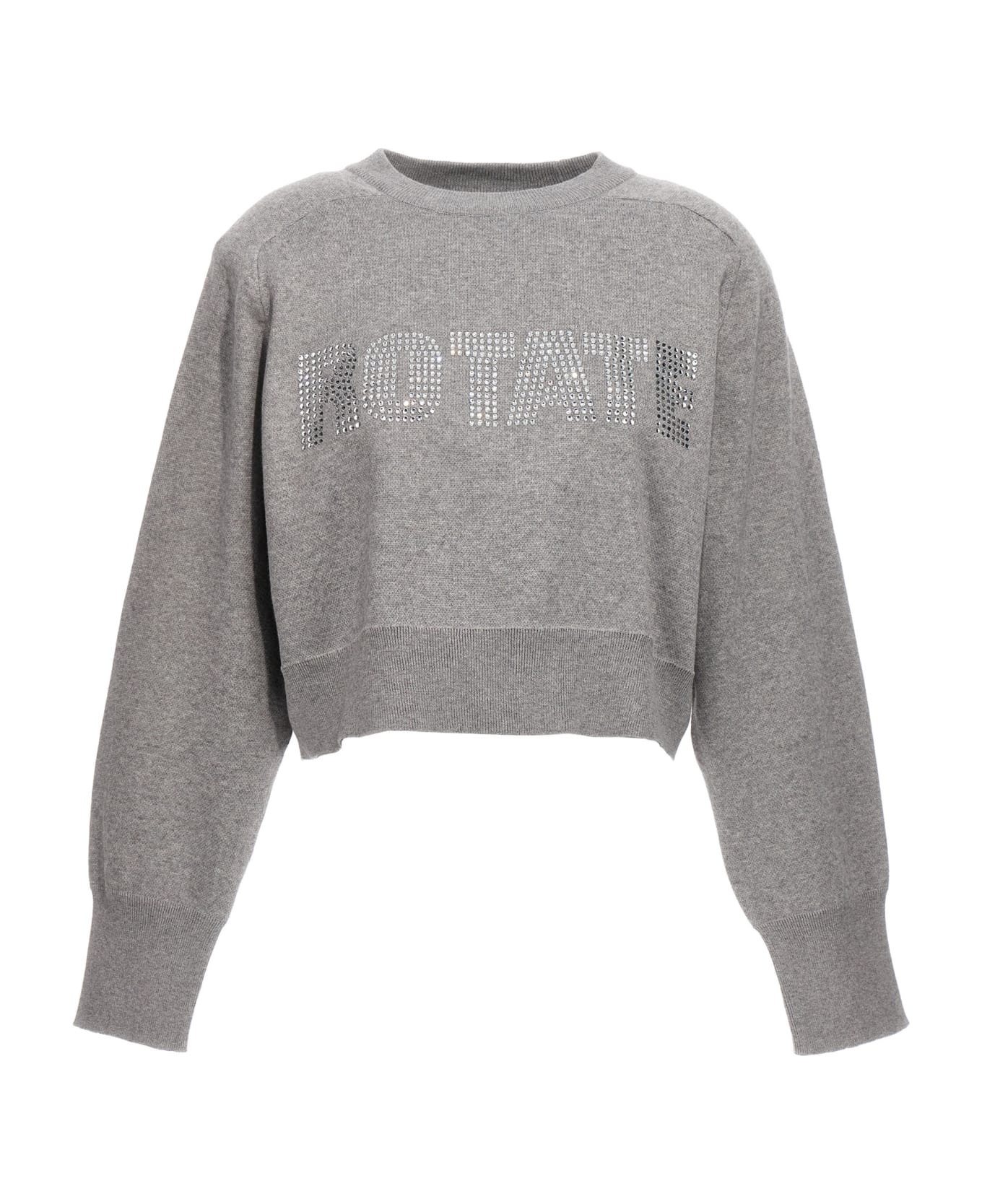 Rotate by Birger Christensen 'firm Knit Cropped' Sweater - Gray