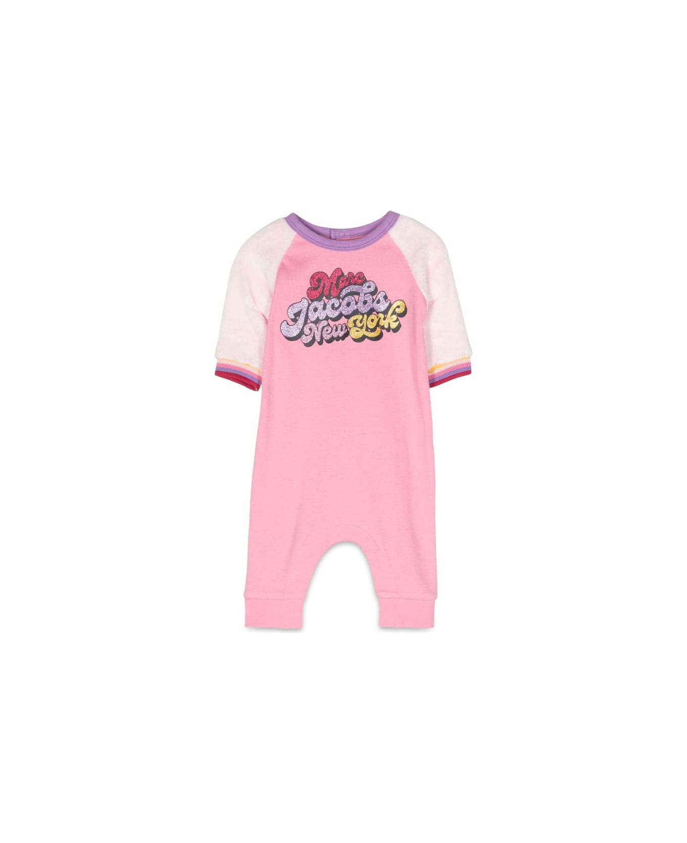 Little Marc Jacobs Long Logo Romper - PINK ボディスーツ＆セットアップ