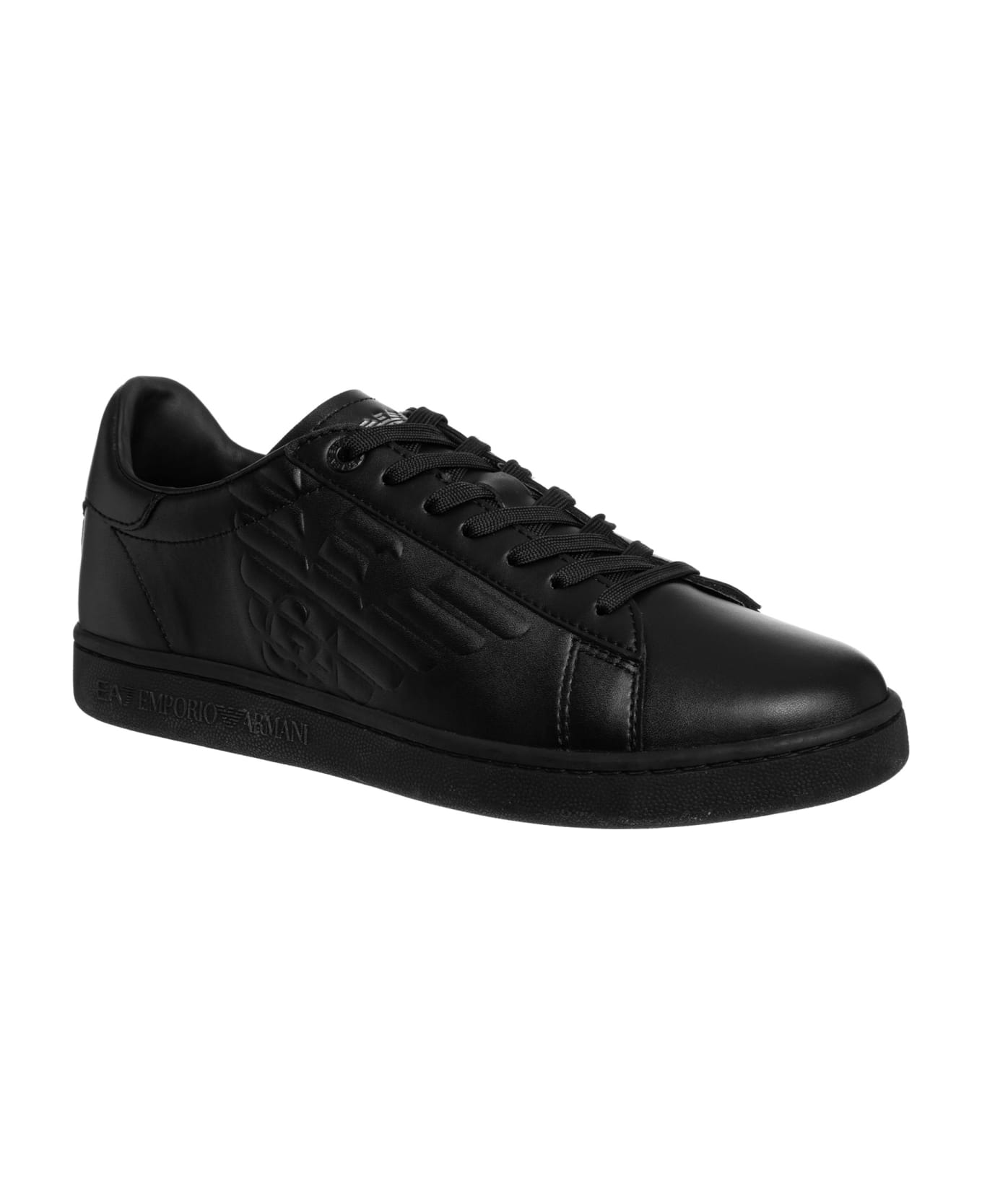 EA7 Classic New Cc Leather Sneakers - Black スニーカー