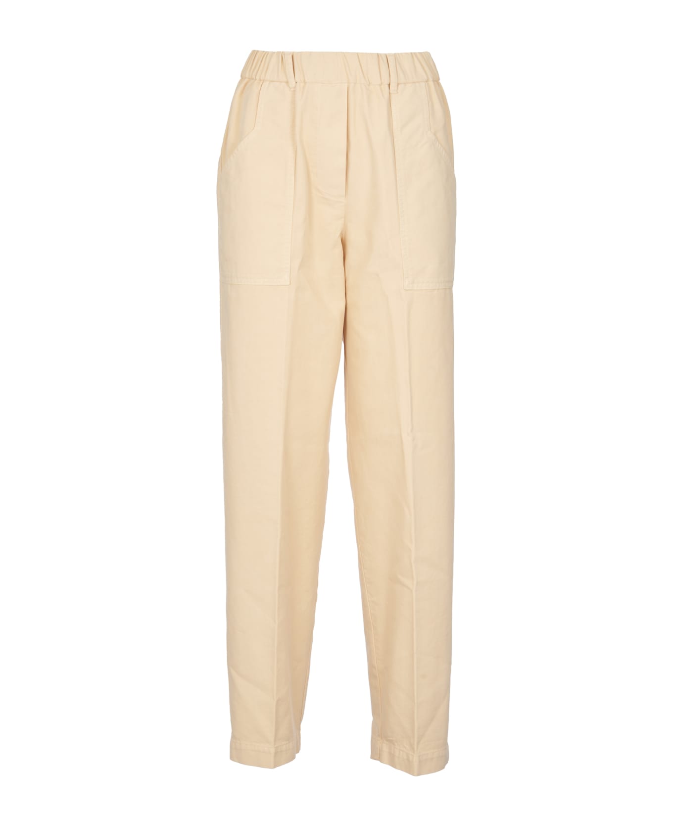 Forte_Forte Elasticated Waist Trousers - Gold Sand