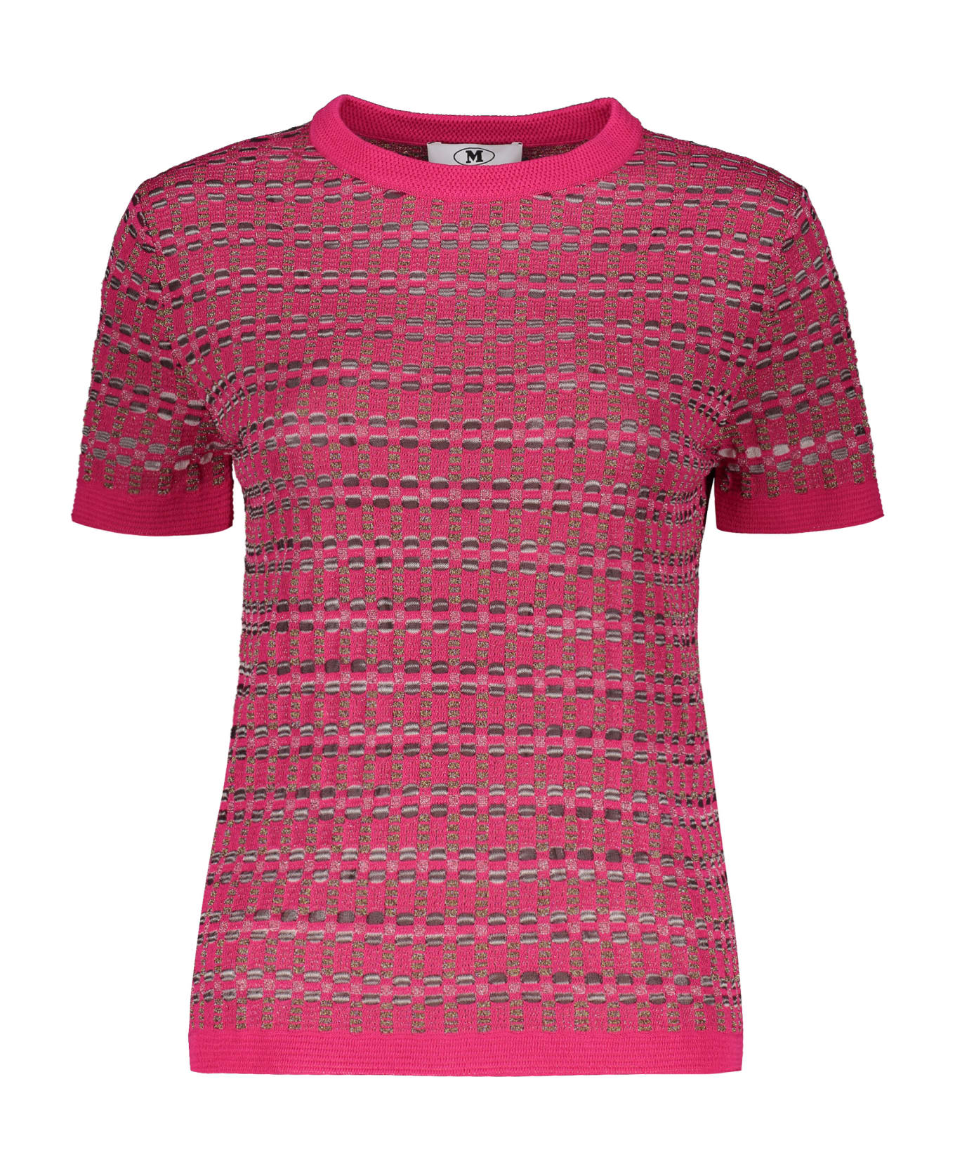 M Missoni Knitted Viscosa-blend Top - Pink